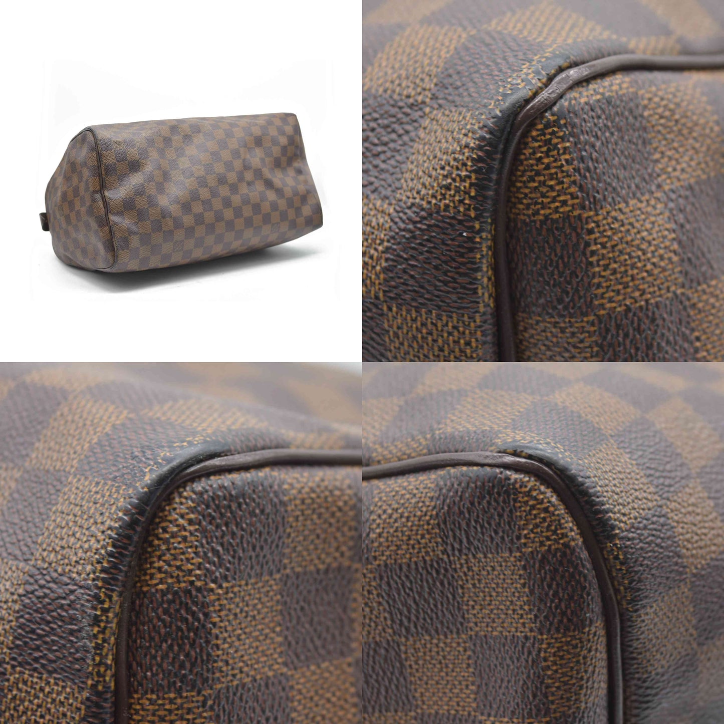 $1730 Louis Vuitton  Damier Ebene Speedy 35 DU0120 2010
