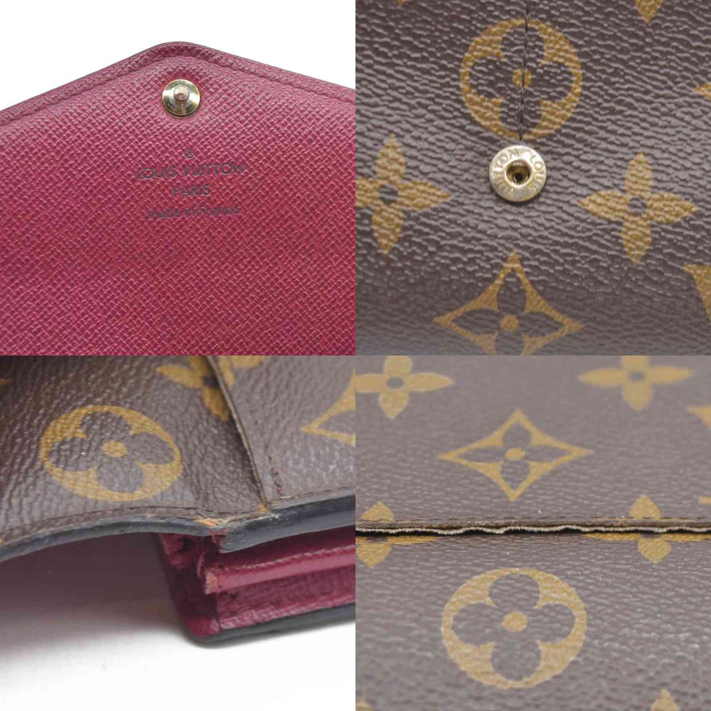 $770 Louis Vuitton Monogram Portefeiulle Sarah Long Bifold Wallet Brown
