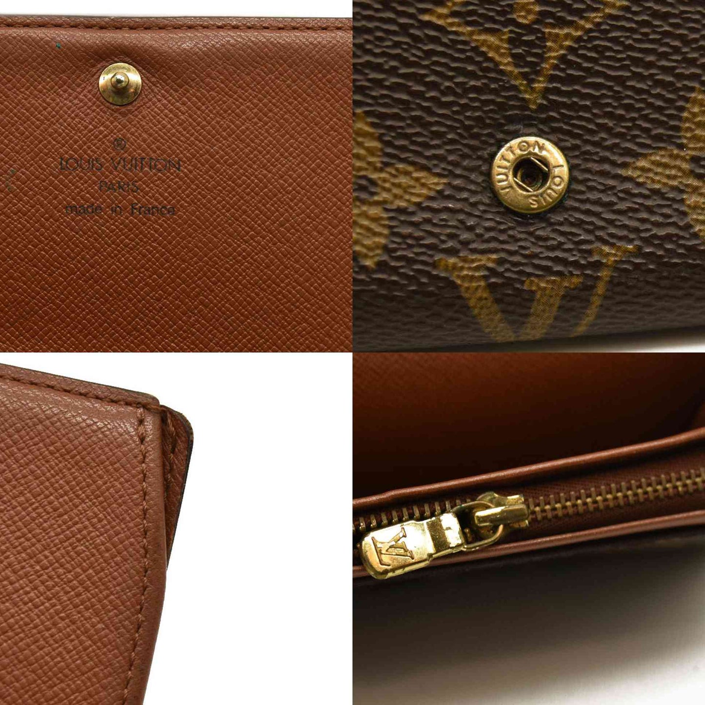 Louis Vuitton  Monogram Porte-Monnaie Billets Tresor Wallet MI0926