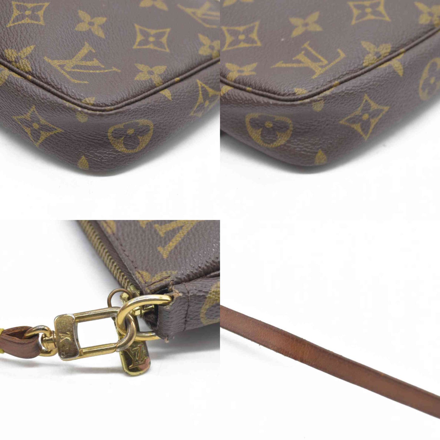$1660 Louis Vuitton Monogram Pochette Accessories Pouch Bag CA0042