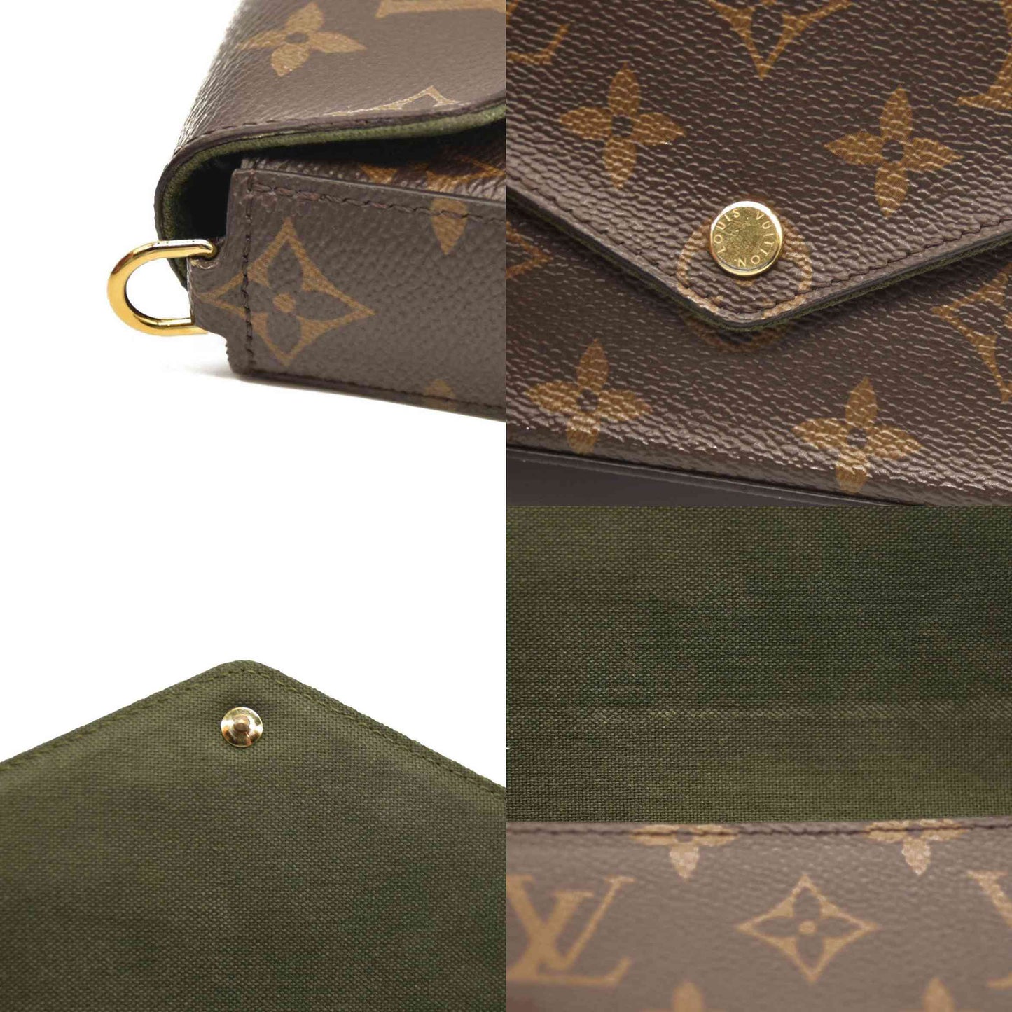 Louis Vuitton  Monogram Felicie Strap & Go Kaki