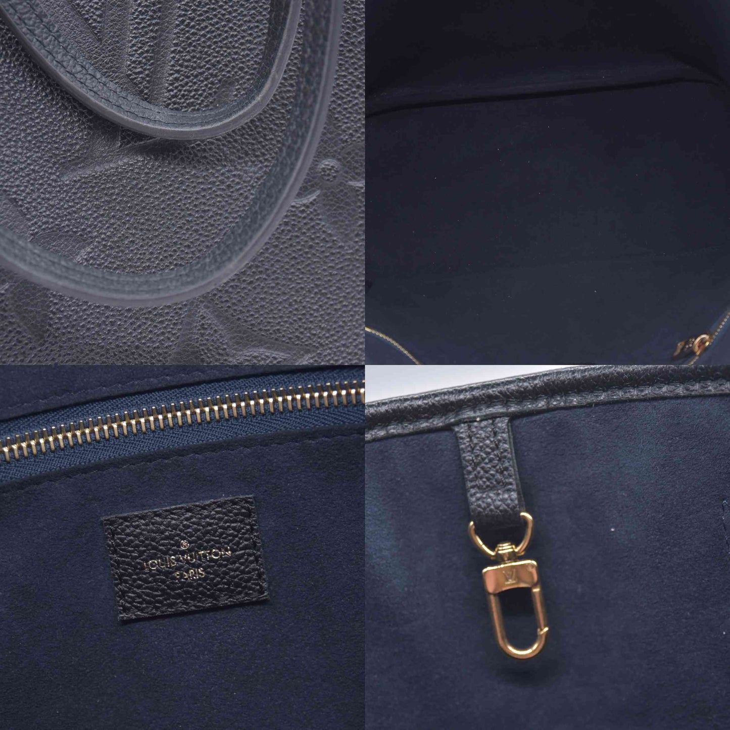 $2940 Louis Vuitton Empreinte Monogram Giant Neverfull MM Black