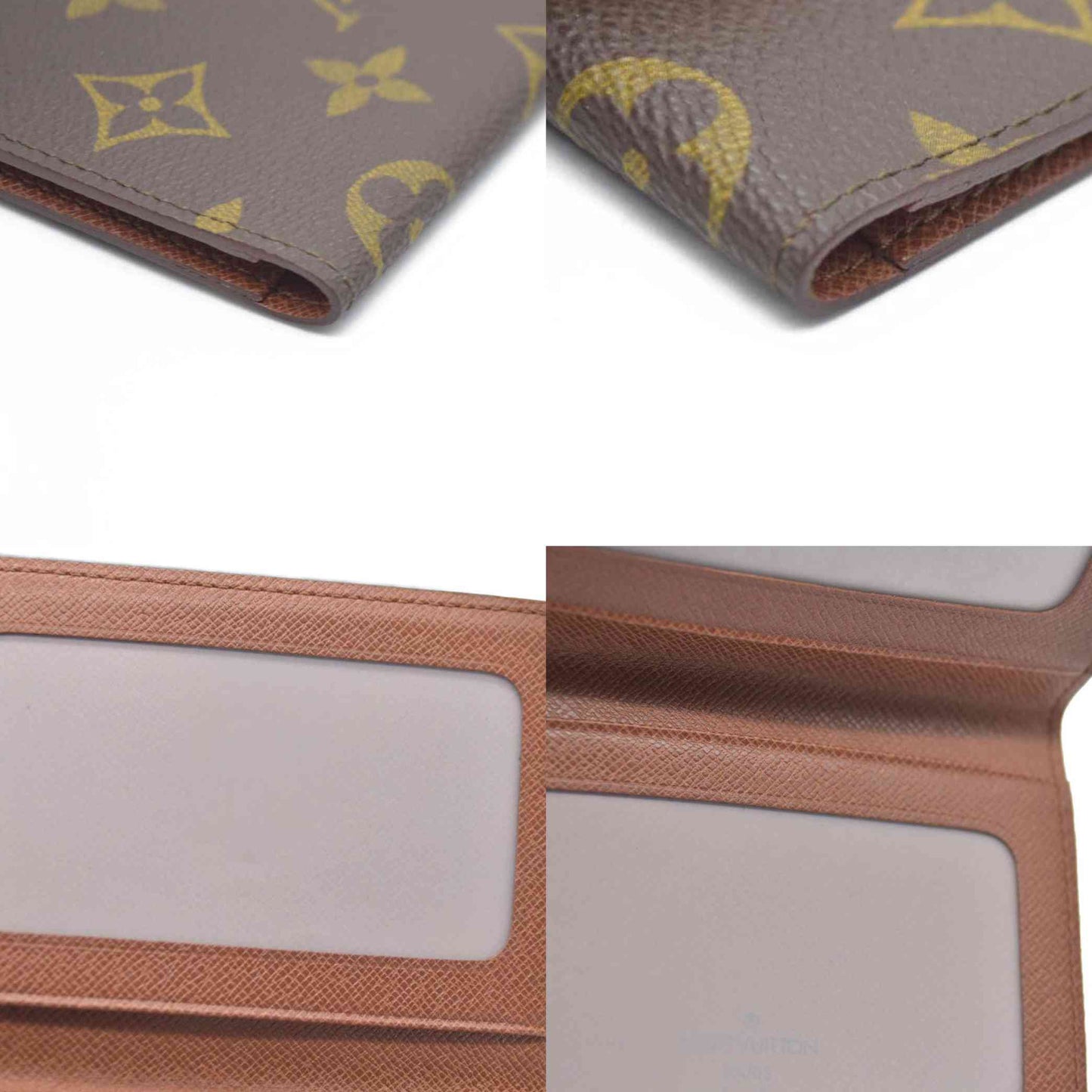 AUCTION $535 Louis Vuitton  Monogram Porte 2 Cartes Vertical Card Holder