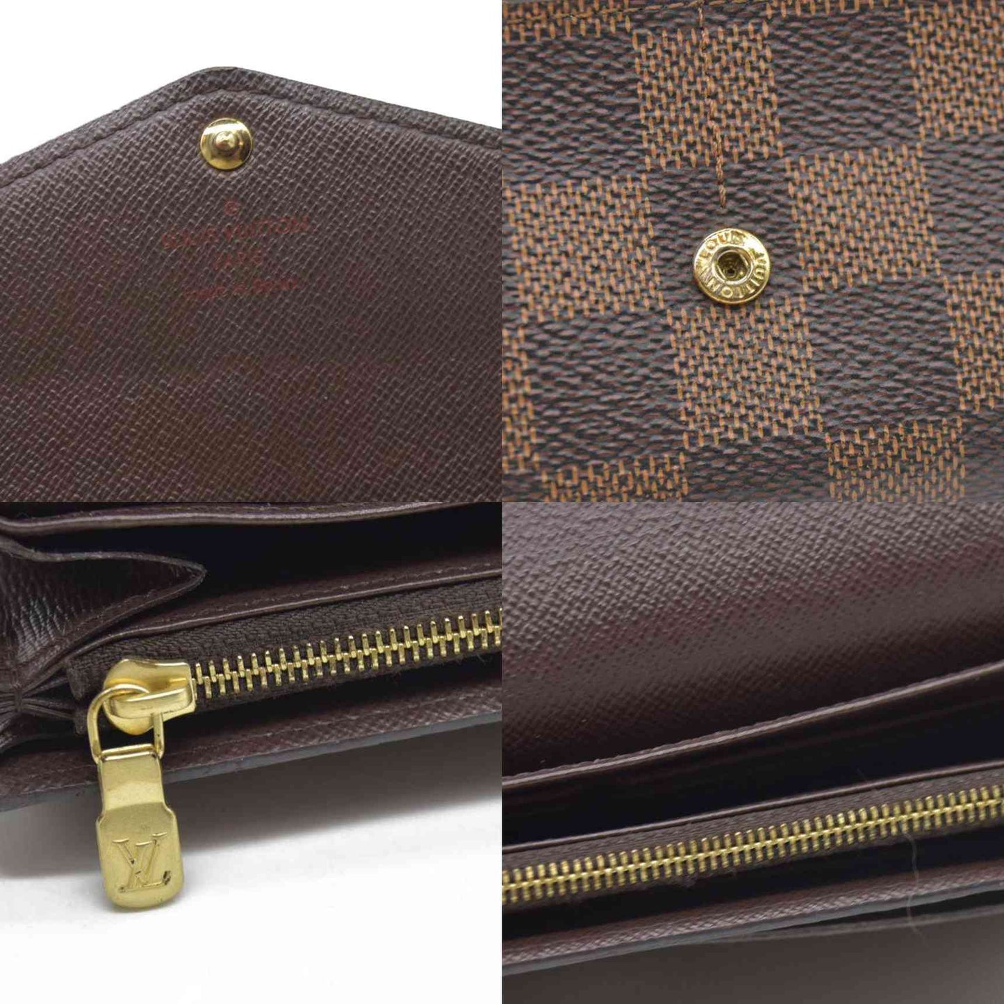 $775 Louis VuittonDamier Ebene Sarah Wallet NM  CA1186