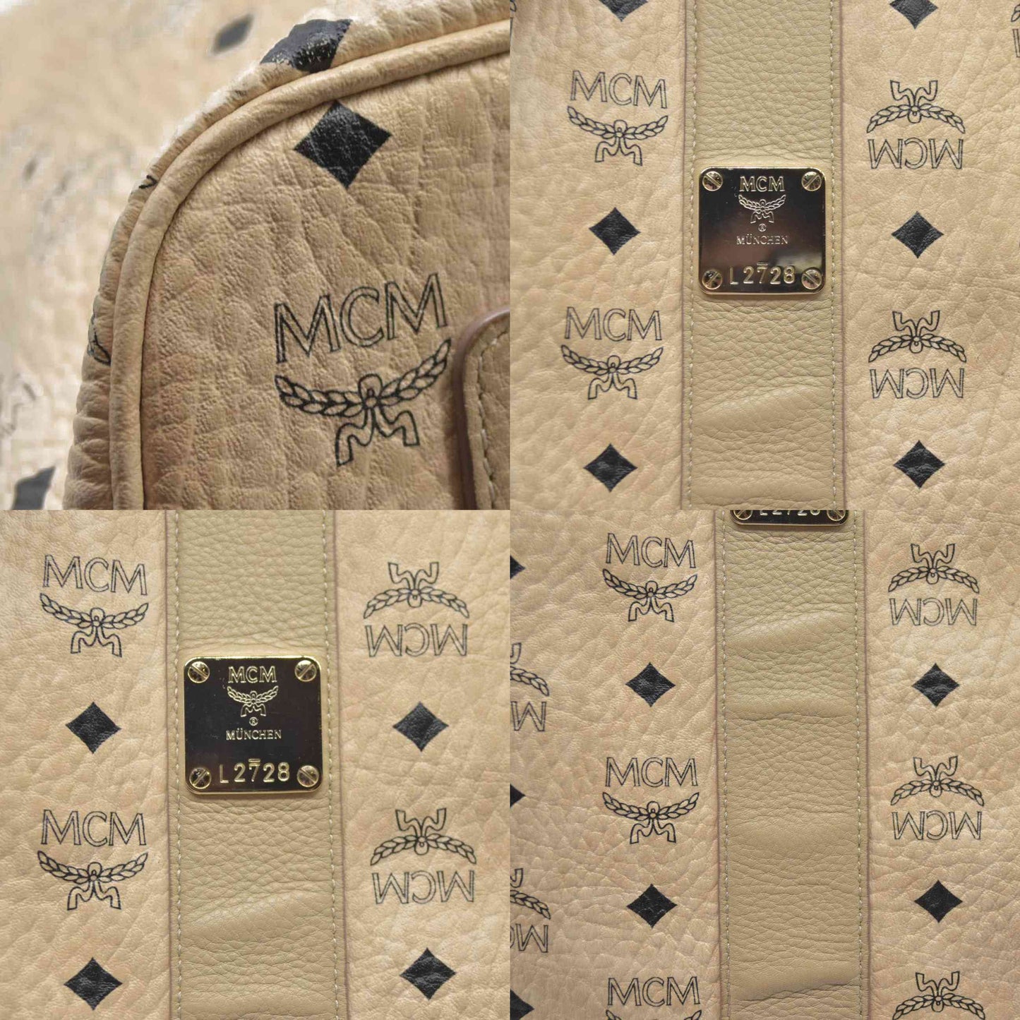 $830 MCM Tote Beige Large Liz Reversible Tote