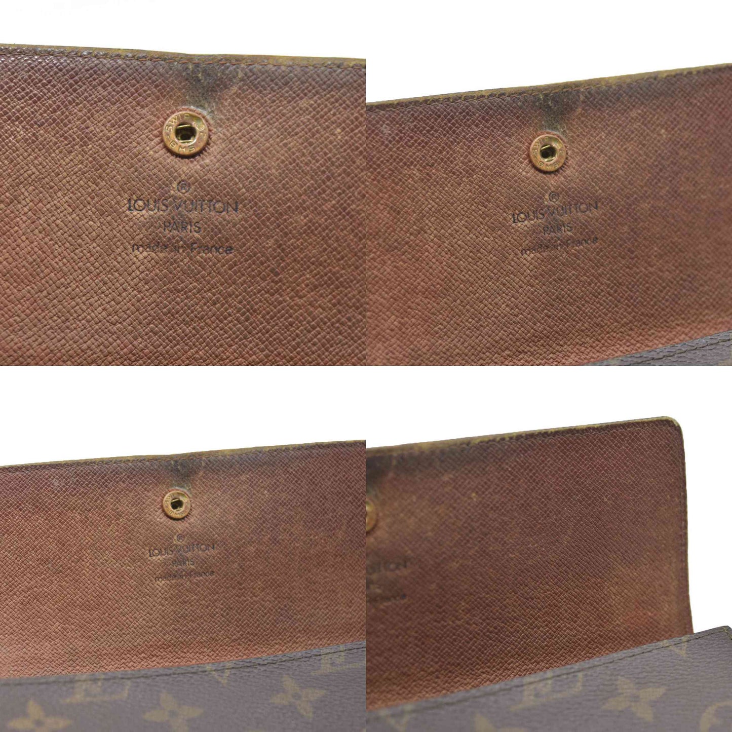 AUCTION $720 Louis Vuitton Monogram Portefeiulle Sarah Long Bifold Wallet Brown AN1921