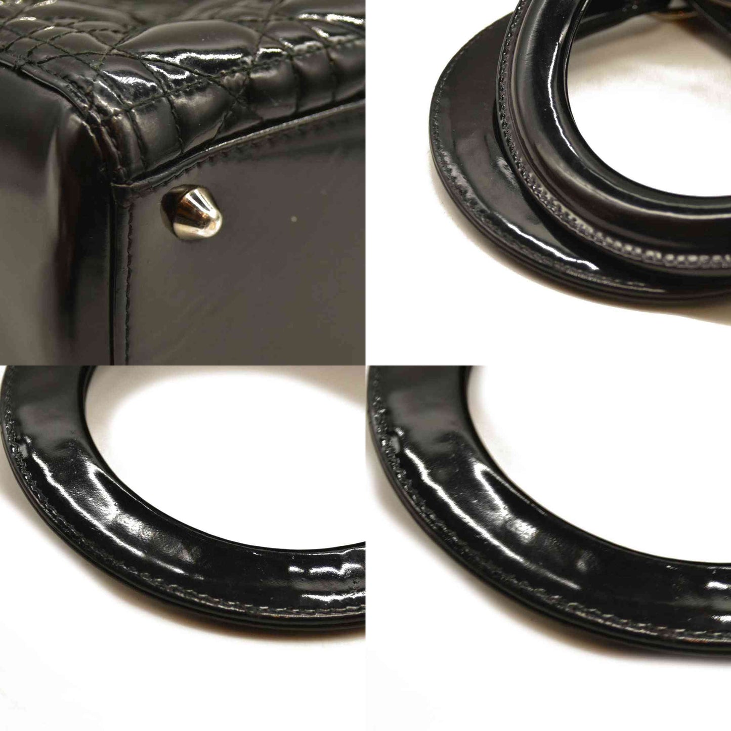Christian Dior  Patent Cannage Large Lady Dior Black