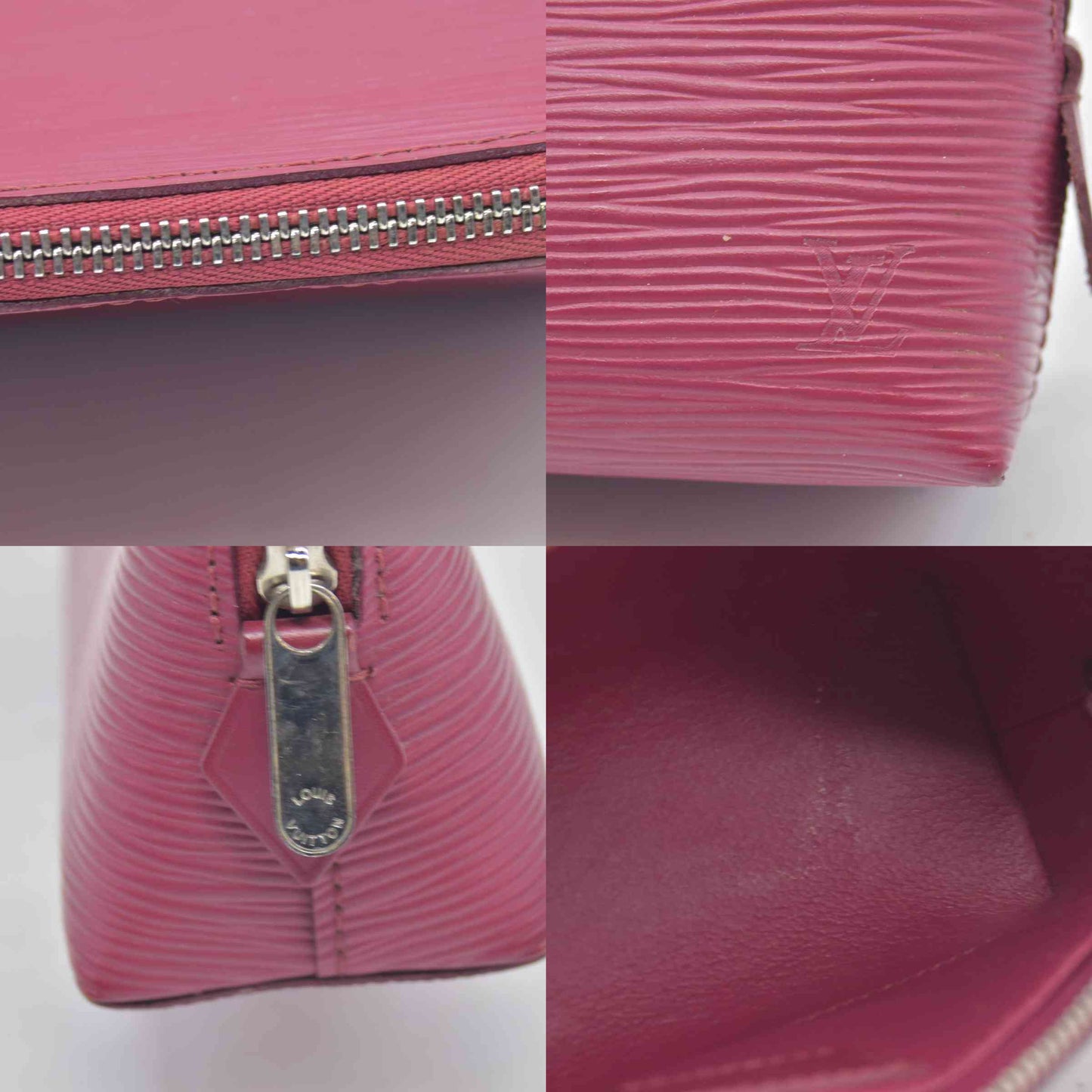 $825 Louis Vuitton Epi Pochette Cosmetic pouch in fuchsia CONSIGNMENT