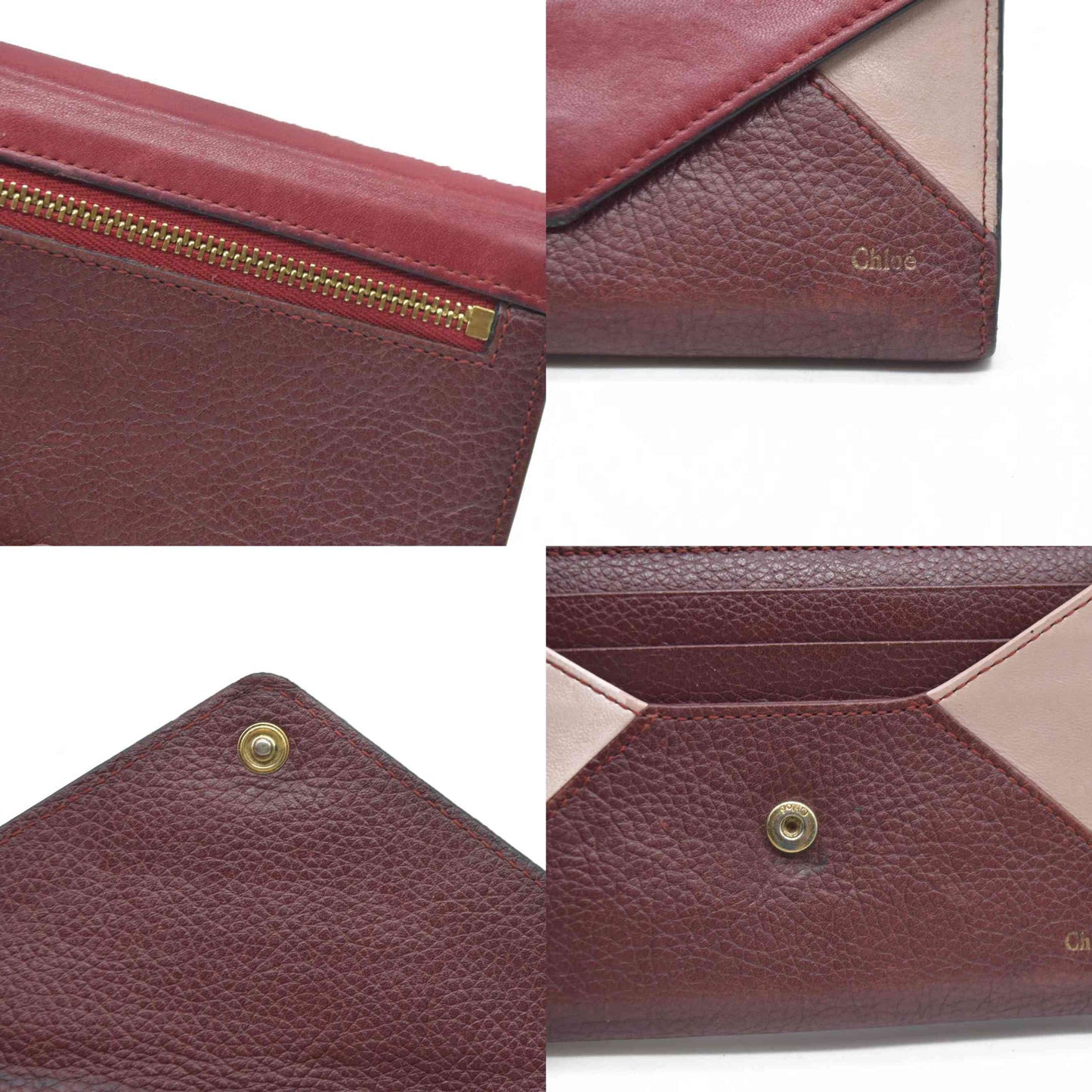 Chloe Patchwork Leather Trifold Wallet MultiColor
