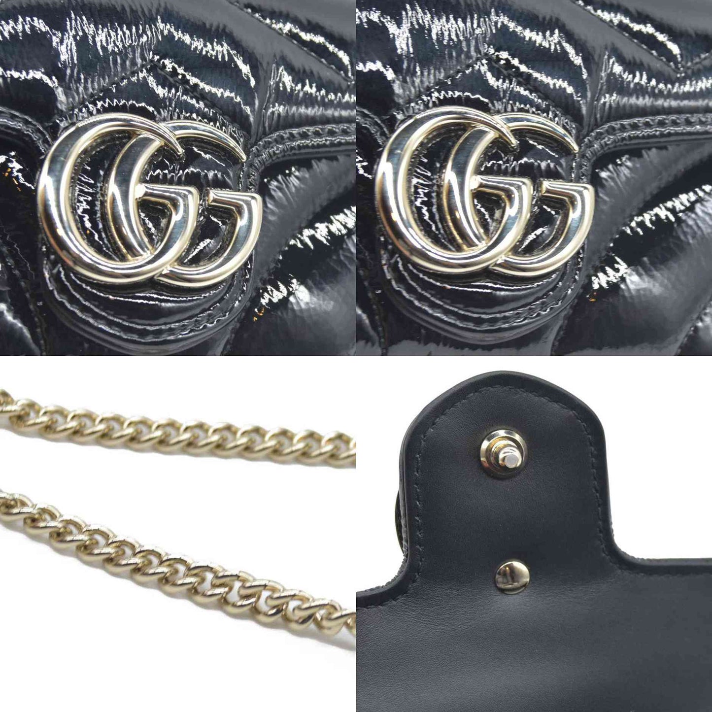 $1850 Gucci Mini Marmont quilted leather cross-body bag