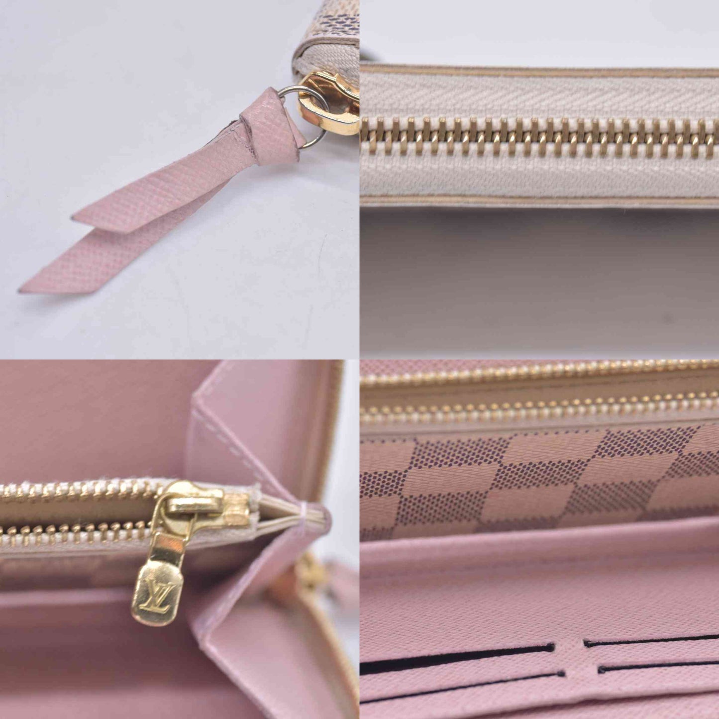 $650 2017 Louis Vuitton Damier Azur Clemence Wallet GI2167 CONSIGNMENT