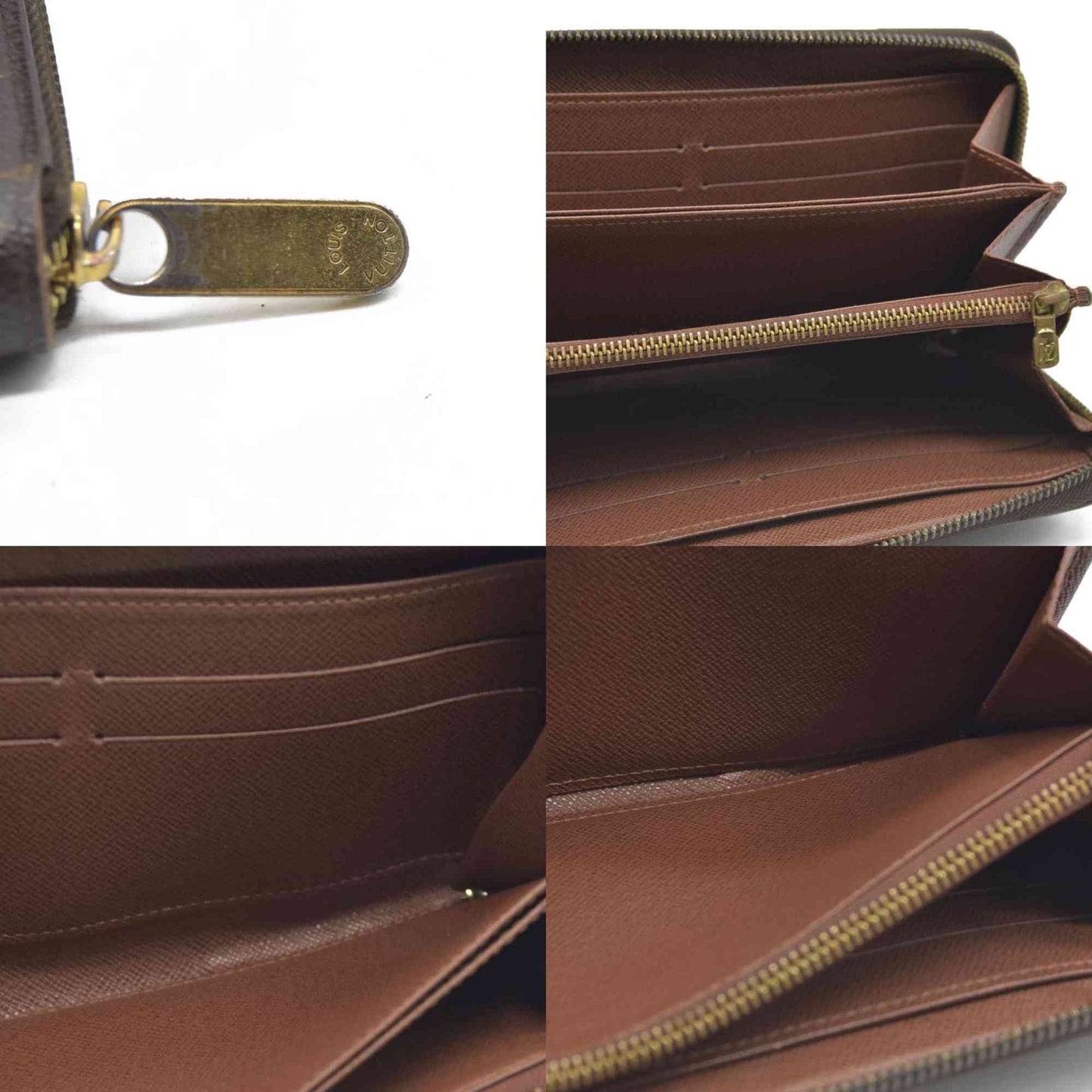 AUCTION $915 Louis Vuitton  Monogram Zippy Wallet CA0122