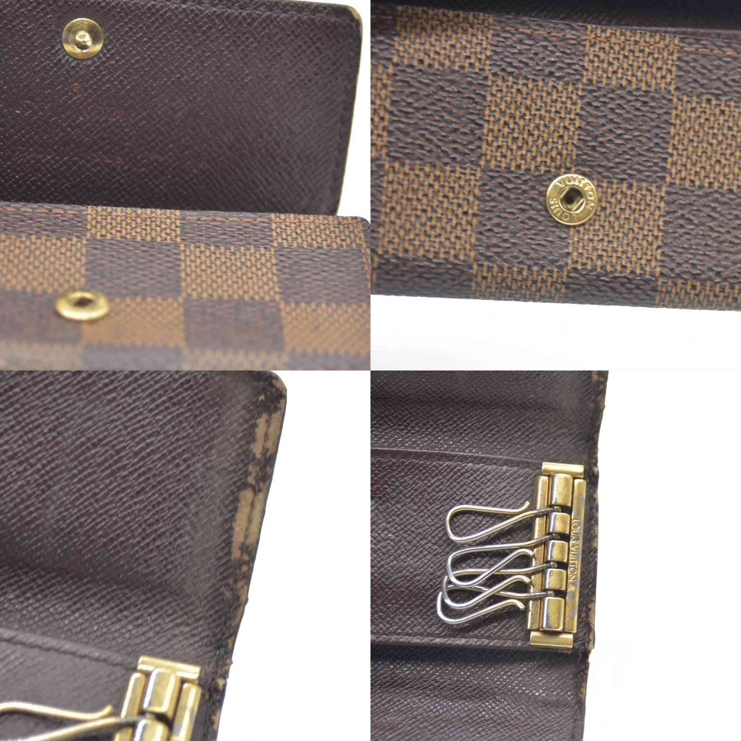 Louis Vuitton Damier Multicles 4 Ring Key Case Brown TH0051