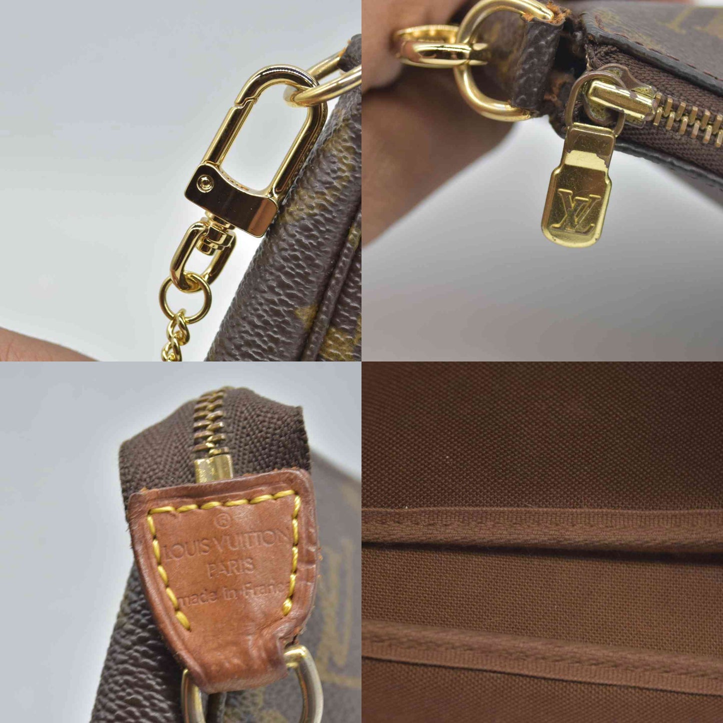 $1290 Louis Vuitton Monogram Pochette Accessories BJ0050