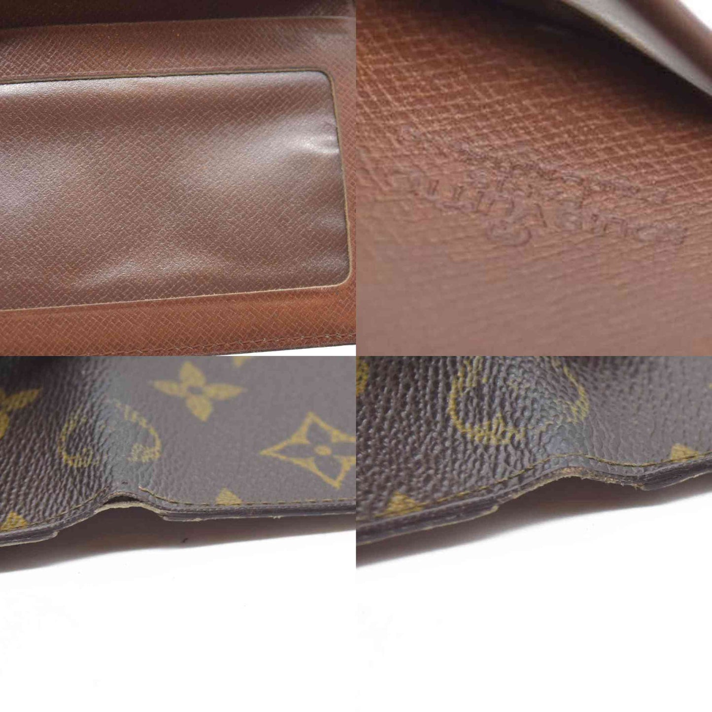 $350 Louis Vuitton Monogram Porte 2 Cartes Vertical Pass Card Case Brown 874A2 CONSIGNMENT