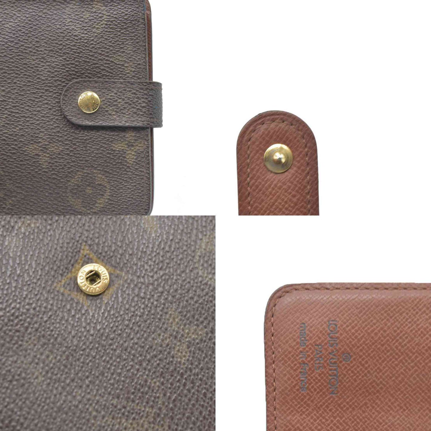 AUCTION $590 Louis Vuitton  Monogram Compact Zippe Zipped Wallet