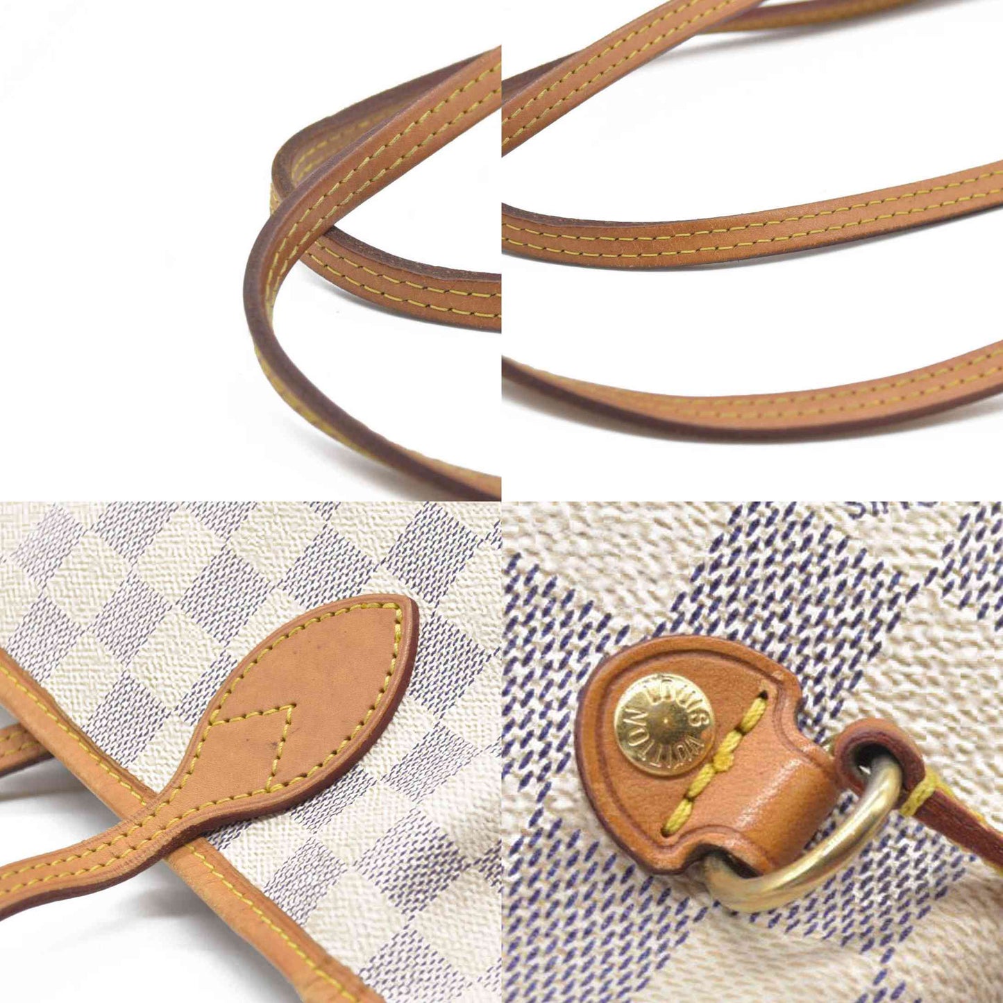 $2170 Louis Vuitton  Damier Azur Neverfull MM AR3164