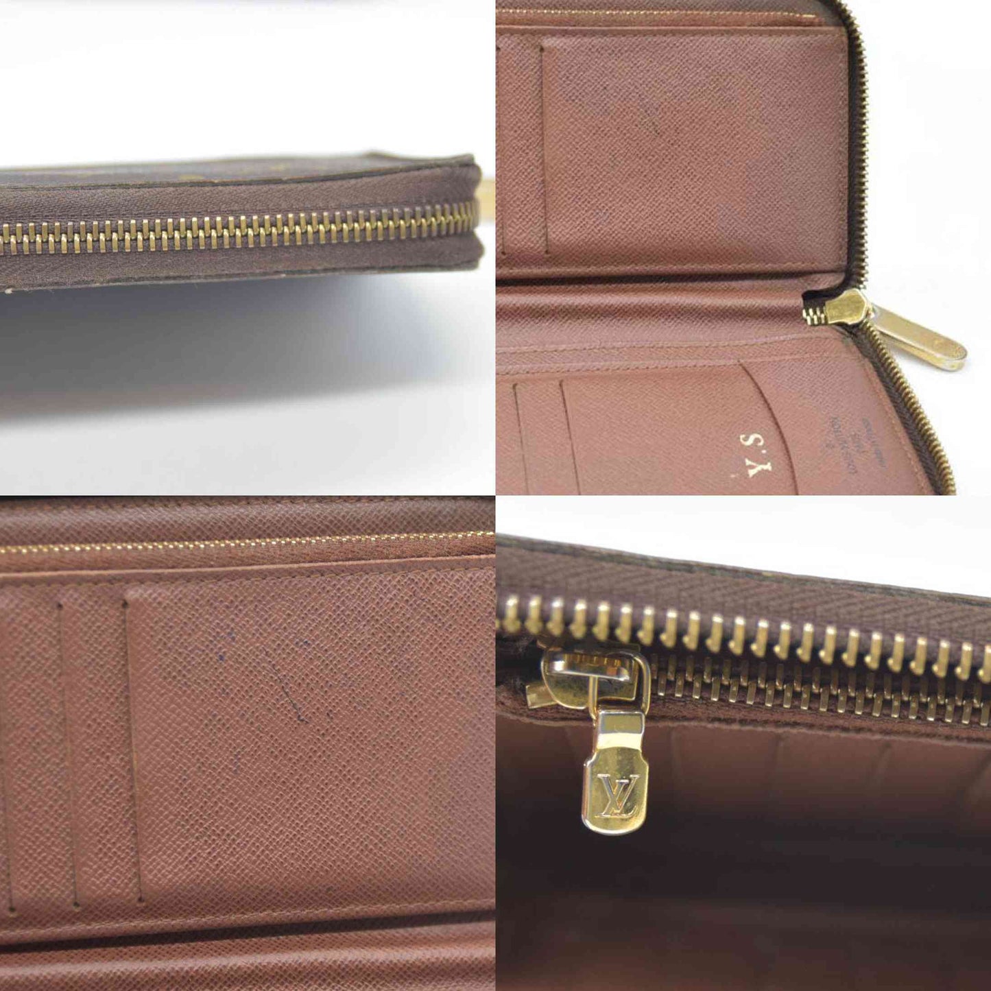Louis Vuitton Monogram Zippy Compact Zip Wallet Brown MI0184