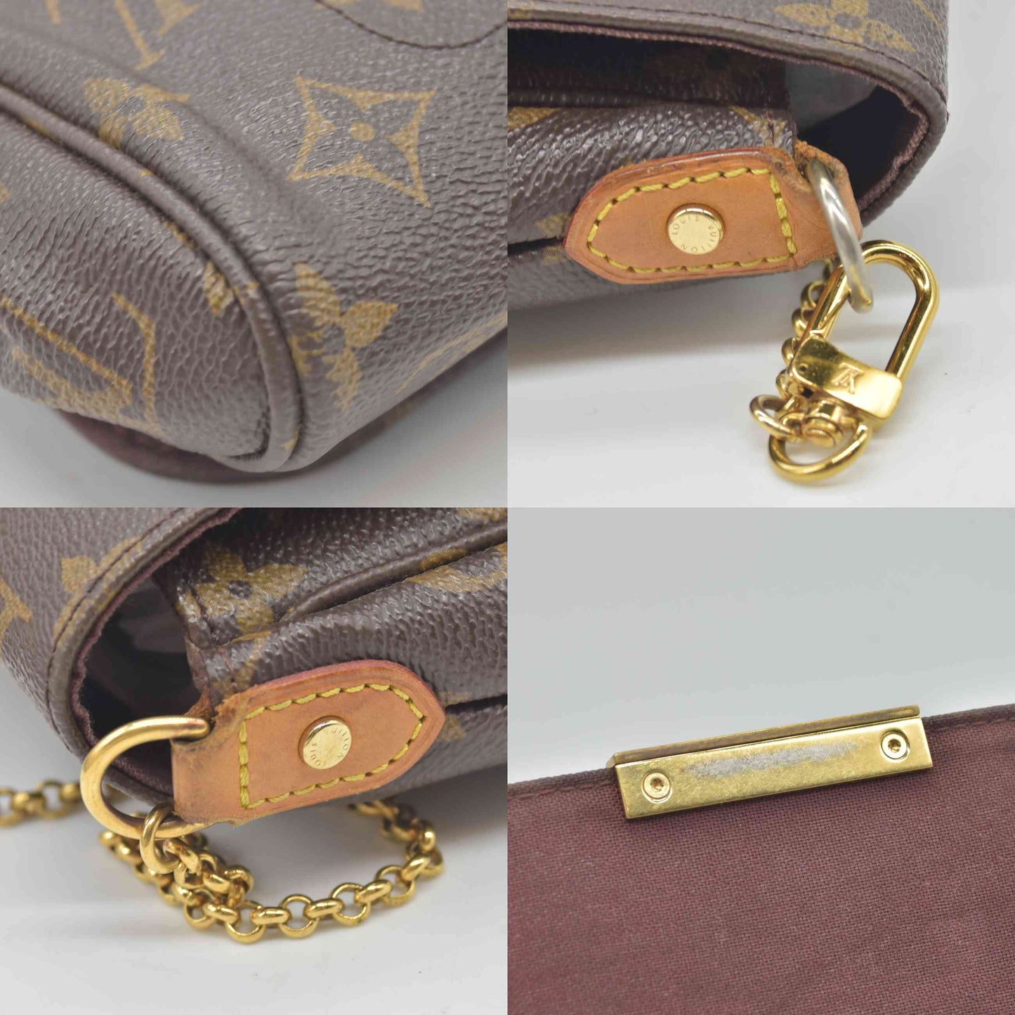 $1490 2015 Louis Vuitton  Monogram Favorite PM FL4145