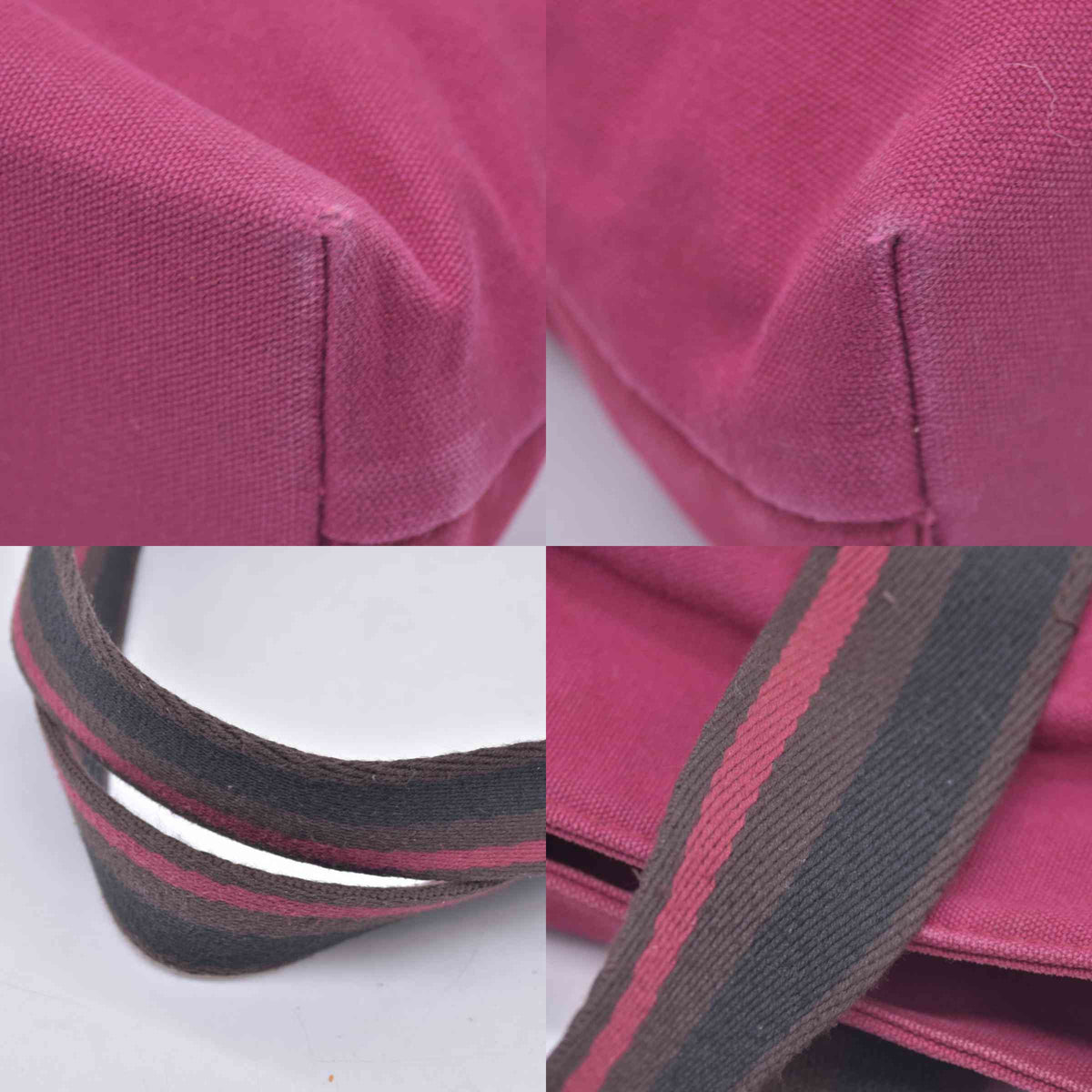 $1150 HERMES Toile Troca Horizontal MM Tote Bag Red CONSIGNMENT 10021349