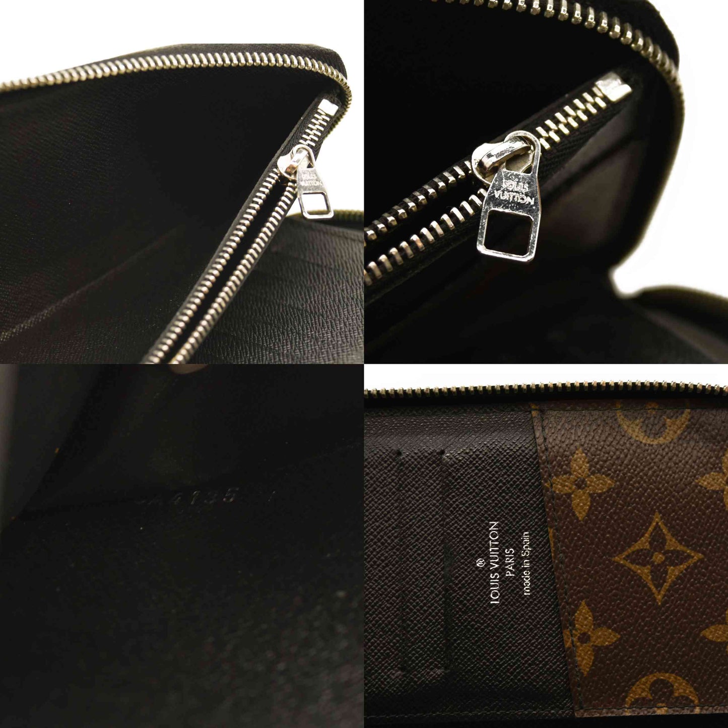 Louis Vuitton  Monogram Macassar Vertical Zippy Wallet