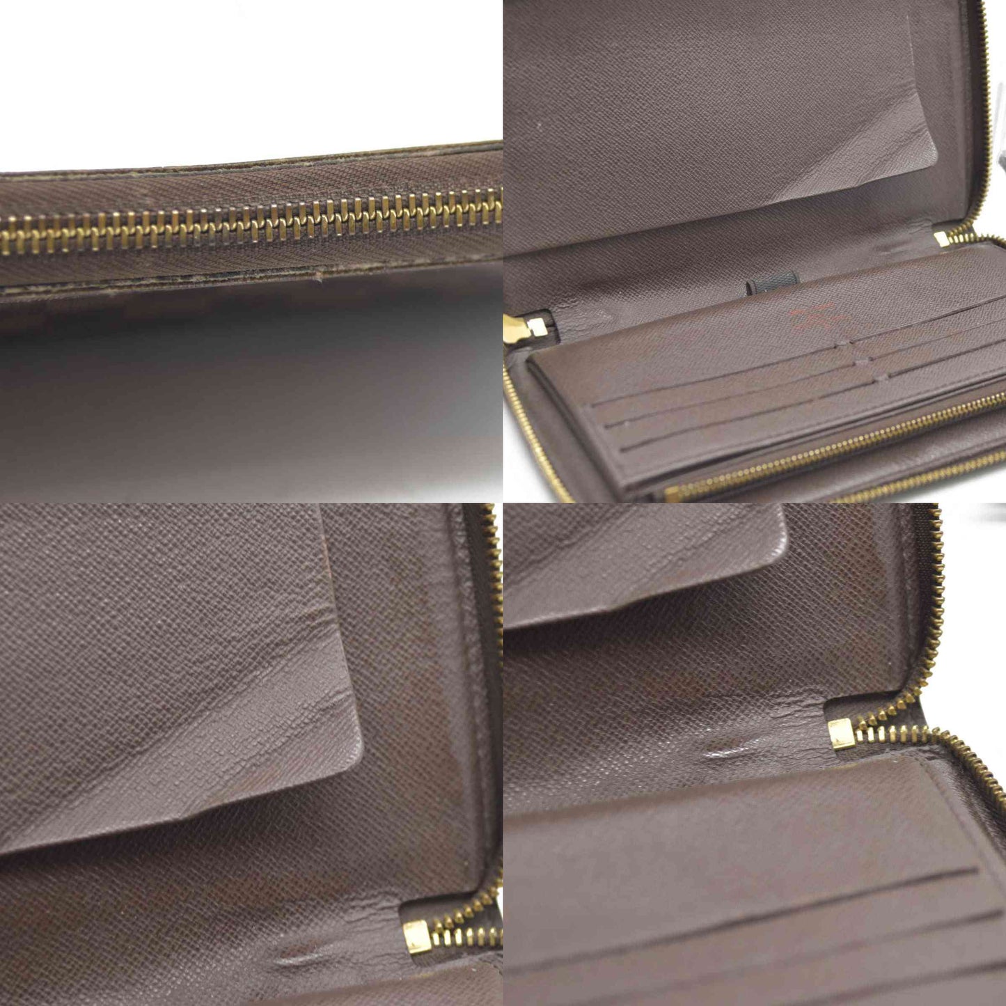 Louis Vuitton Damier Zippy Zip Around Organizer Long Wallet Brown CA0059