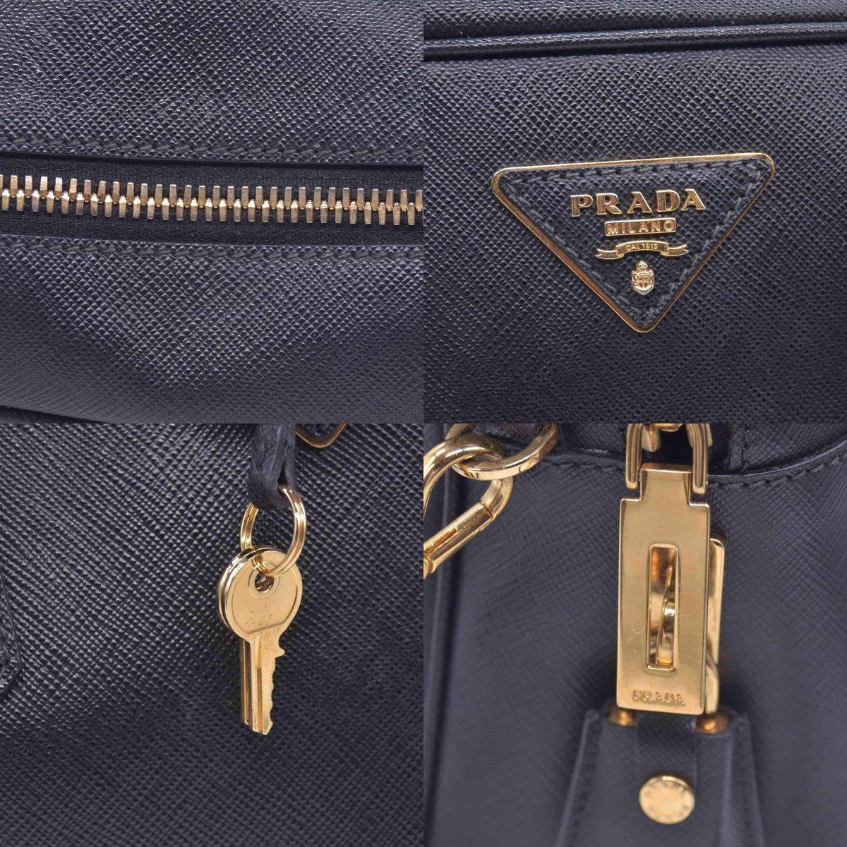 $1195 Prada Bauletto Handbag Saffiano Leather Medium CONSIGNMENT