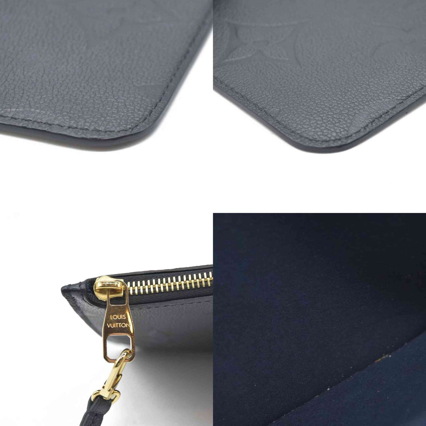 AUCTION $1200 Louis Vuitton  Empreinte Monogram Giant Neverfull MM Pochette Black