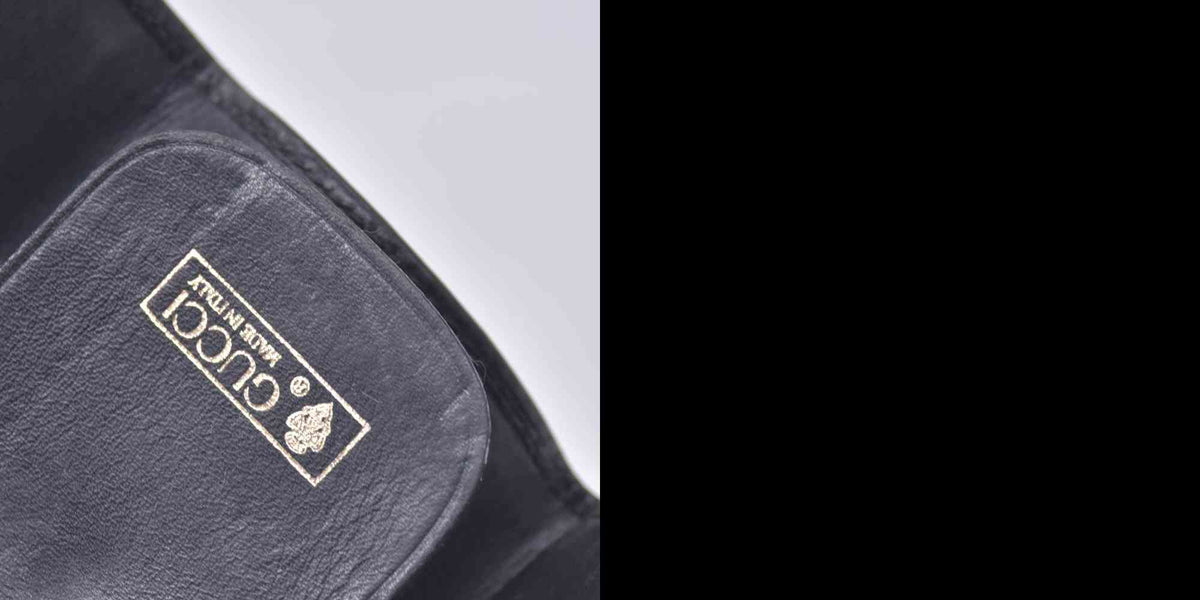$380 GUCCI Microguccissima Canvas Interlocking GG 6-Key Case Black CONSIGNMENT 10021204