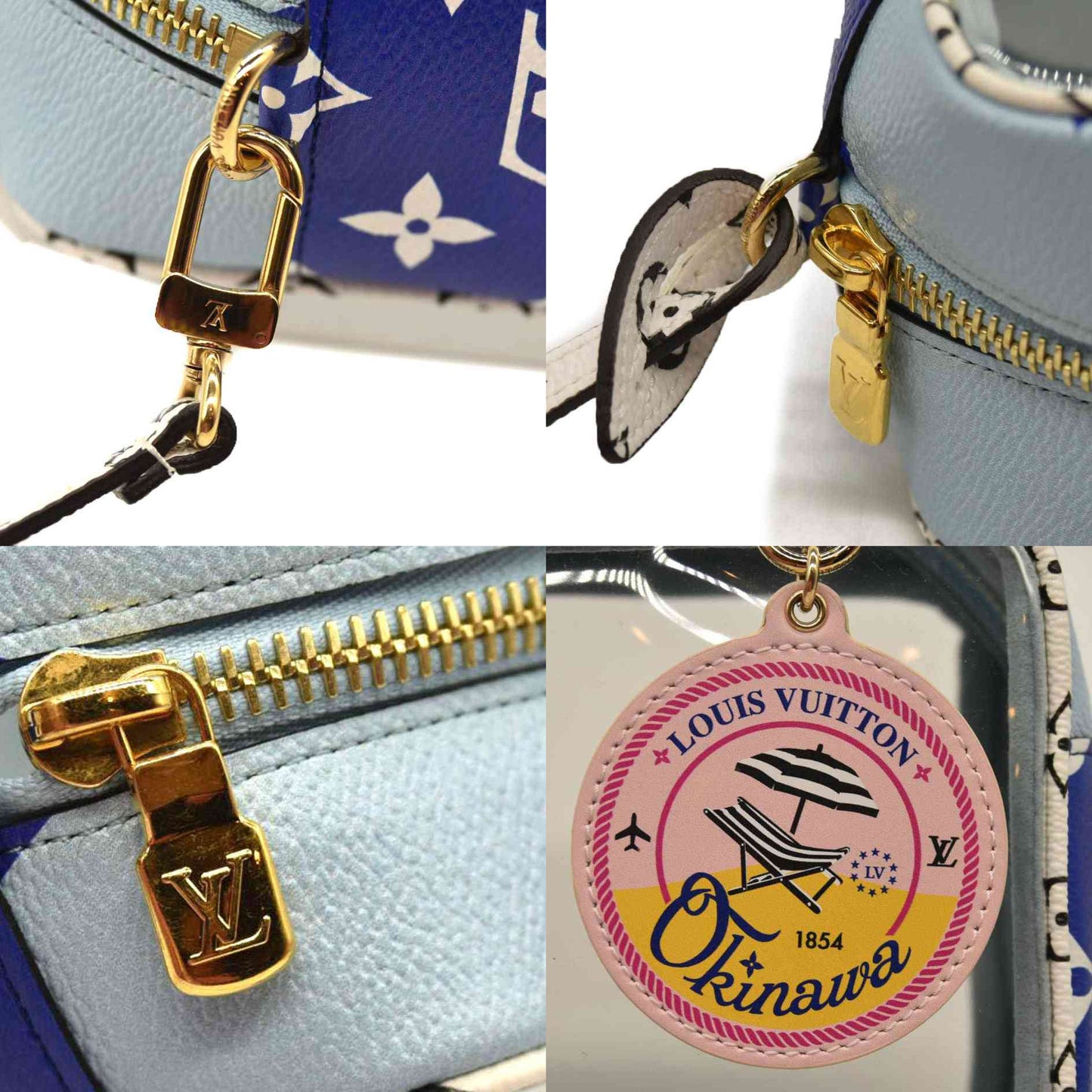 LOUIS VUITTON  Monogram Giant Okinawa Beach Pouch Blue  TR1159