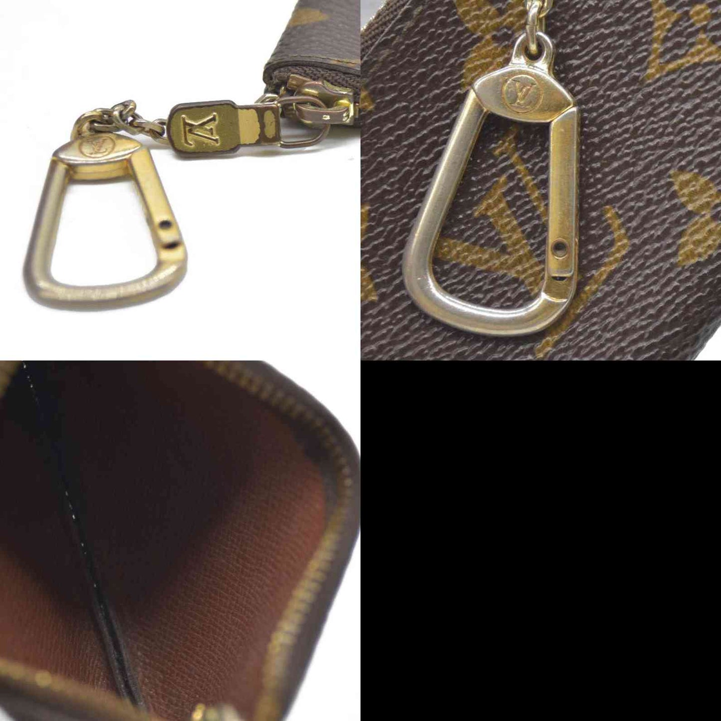 LOUIS VUITTON Monogram Coin Purse Key Pochette Cles Wallet ET1011