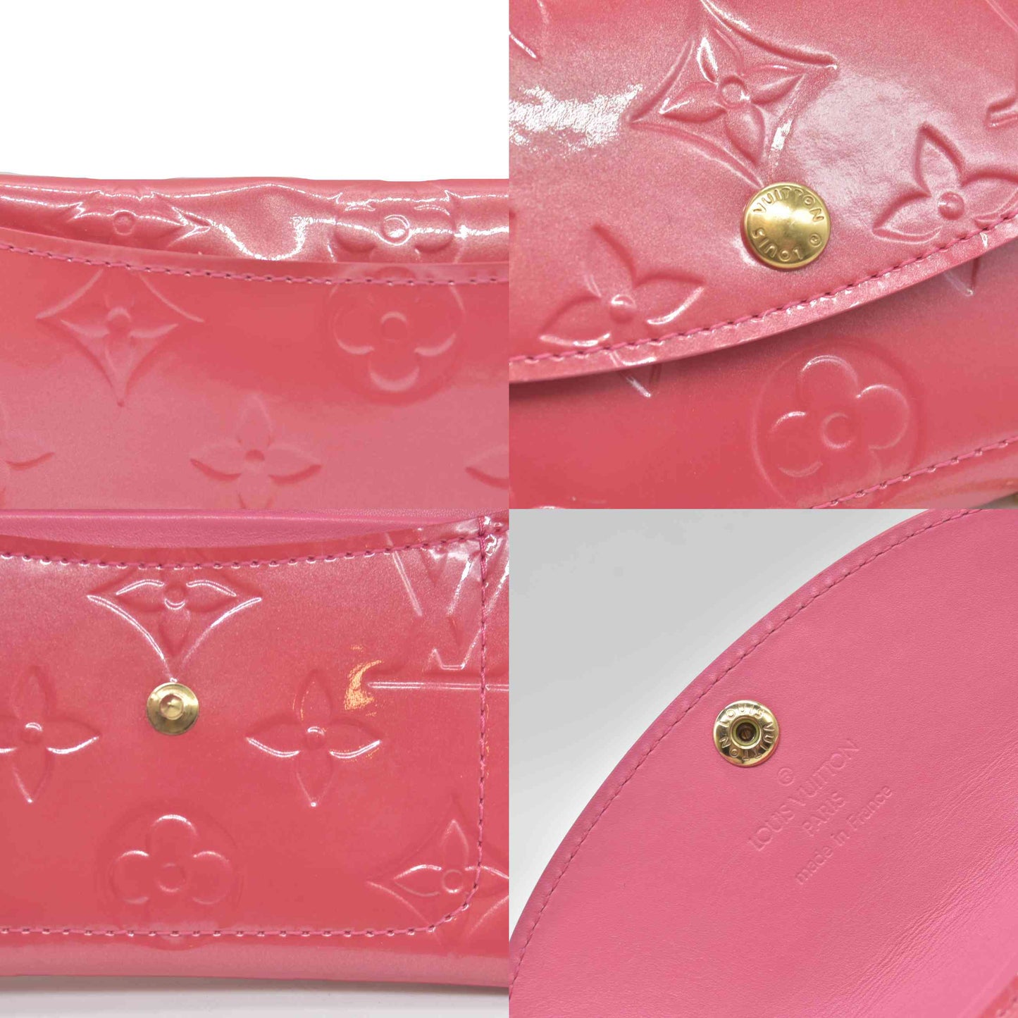 $665 Louis Vuitton Pink Vernis Envelope Plat 2006 TH1016