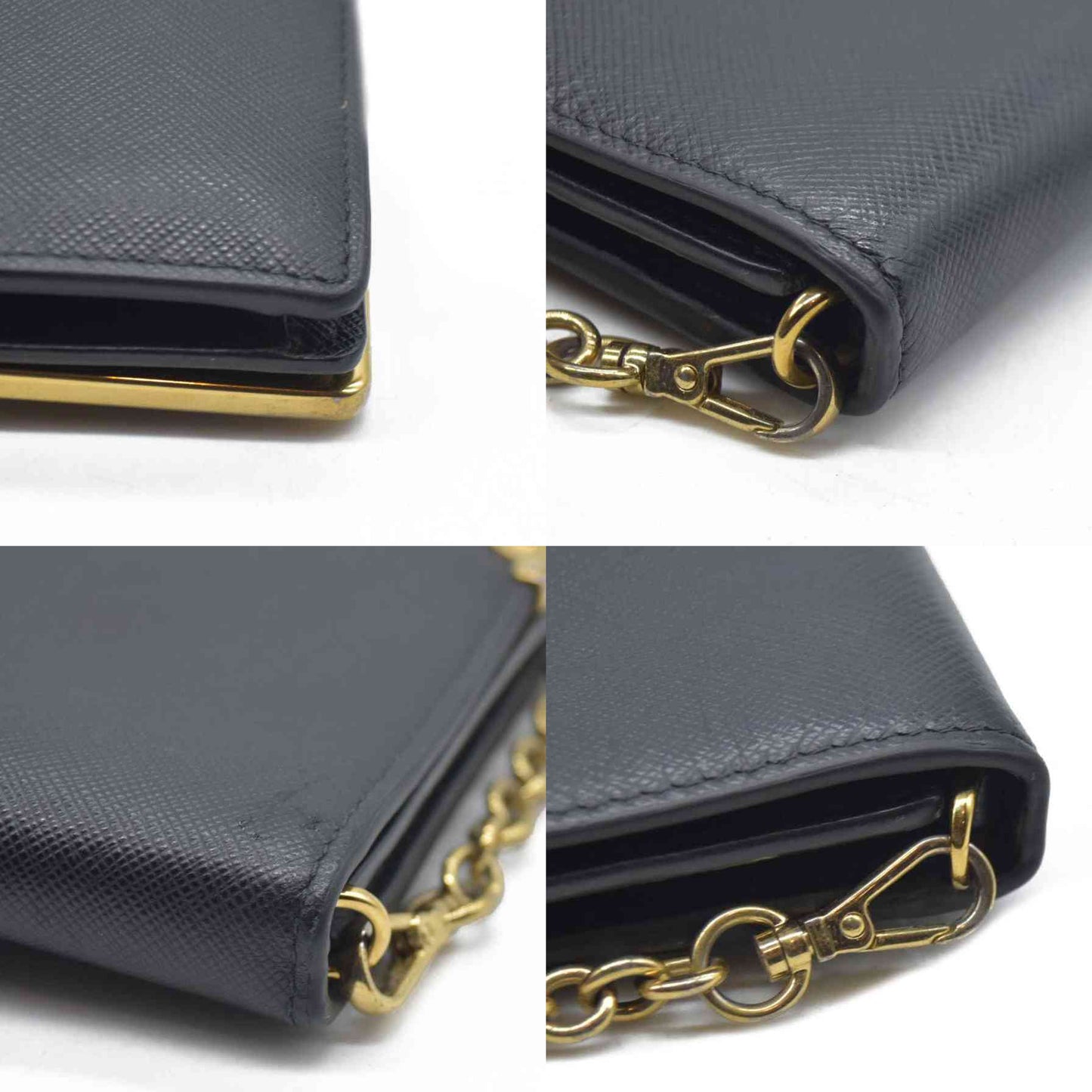 AUCTION $1450 Prada Saffiano Mini Cahier Crossbody Bag Black