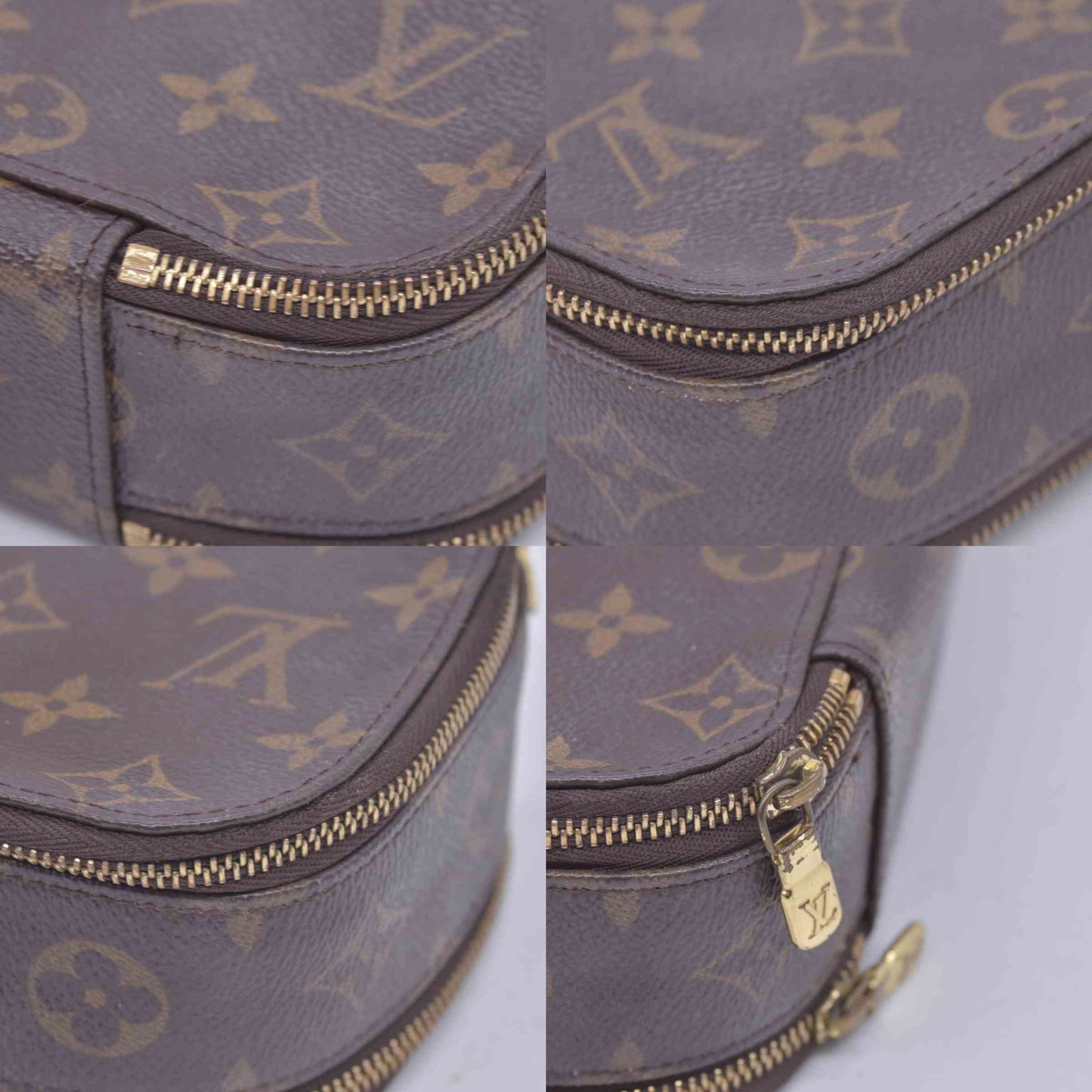 $880 2002 LOUIS VUITTON Monogram Trousse Blush LARGE VI0052