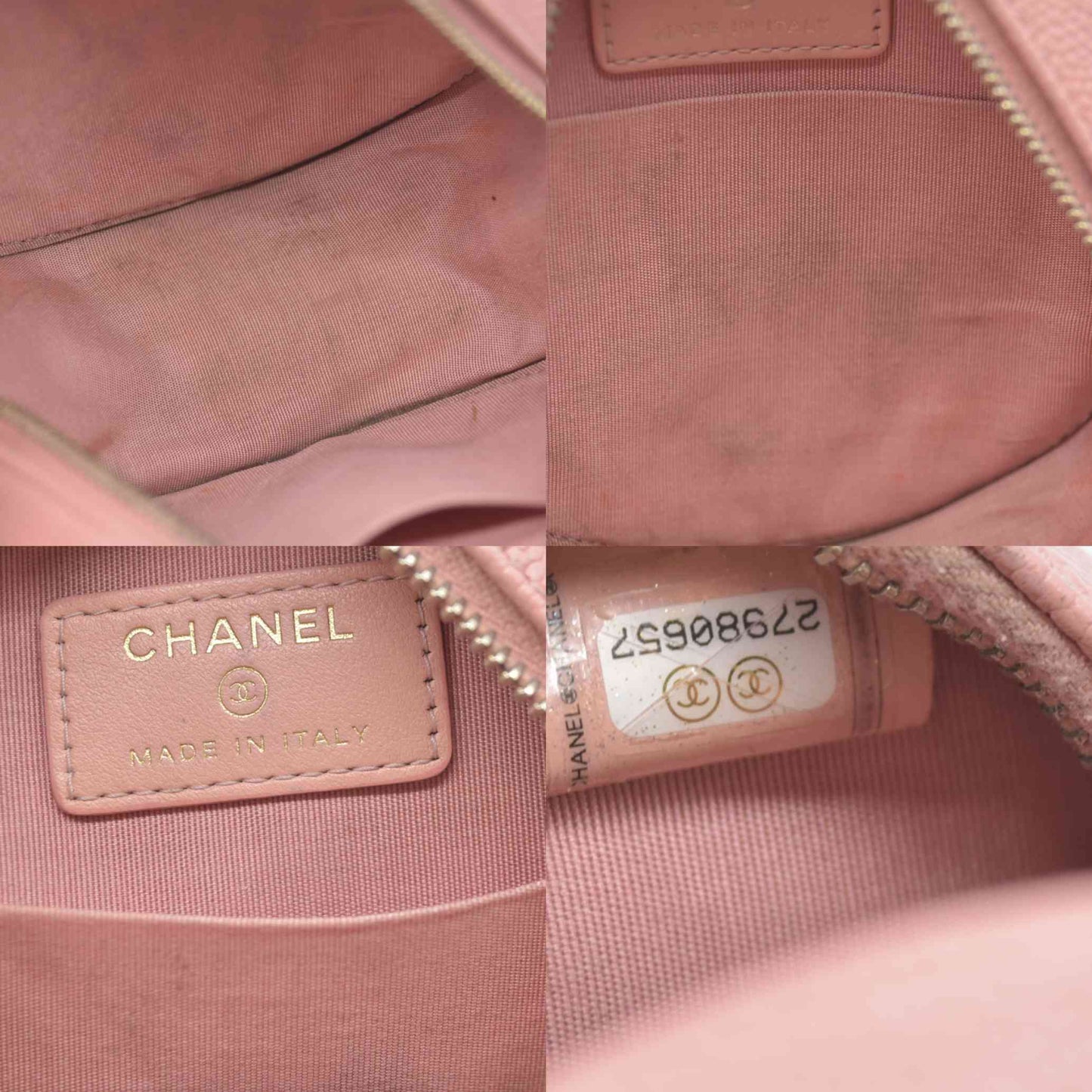 $2150 Chanel Caviar Quilted Round Filigree Crossbody Pink 2019