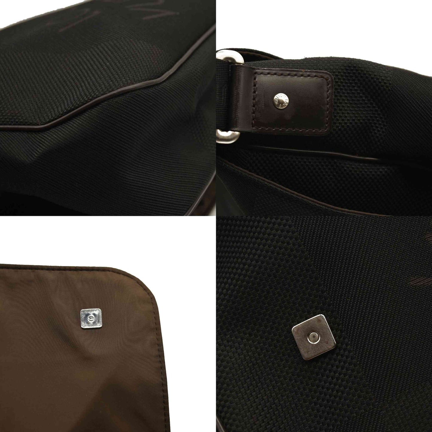 LOUIS VUITTON  Damier Geant Petit Messenger Bag Black  VI4098