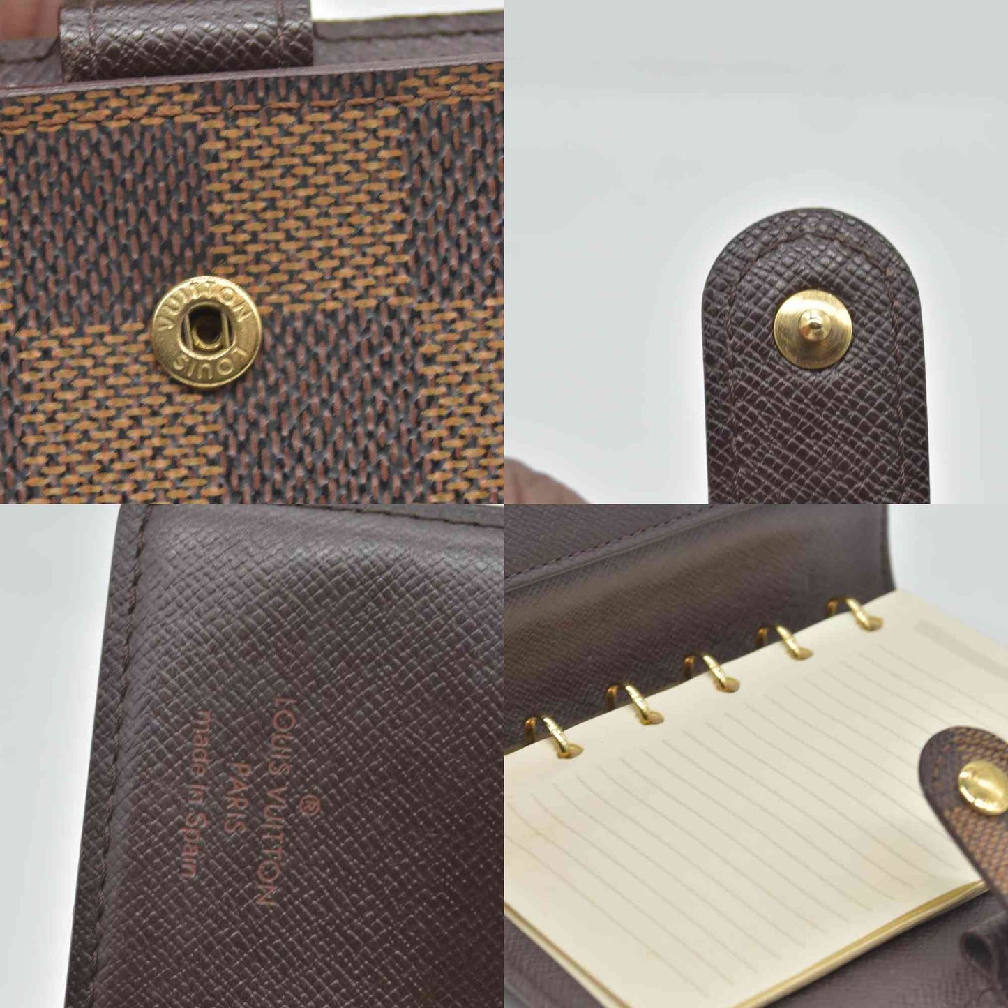 $505 Louis Vuitton Damier Ebene Small Ring Agenda Cover CONSIGNMENT