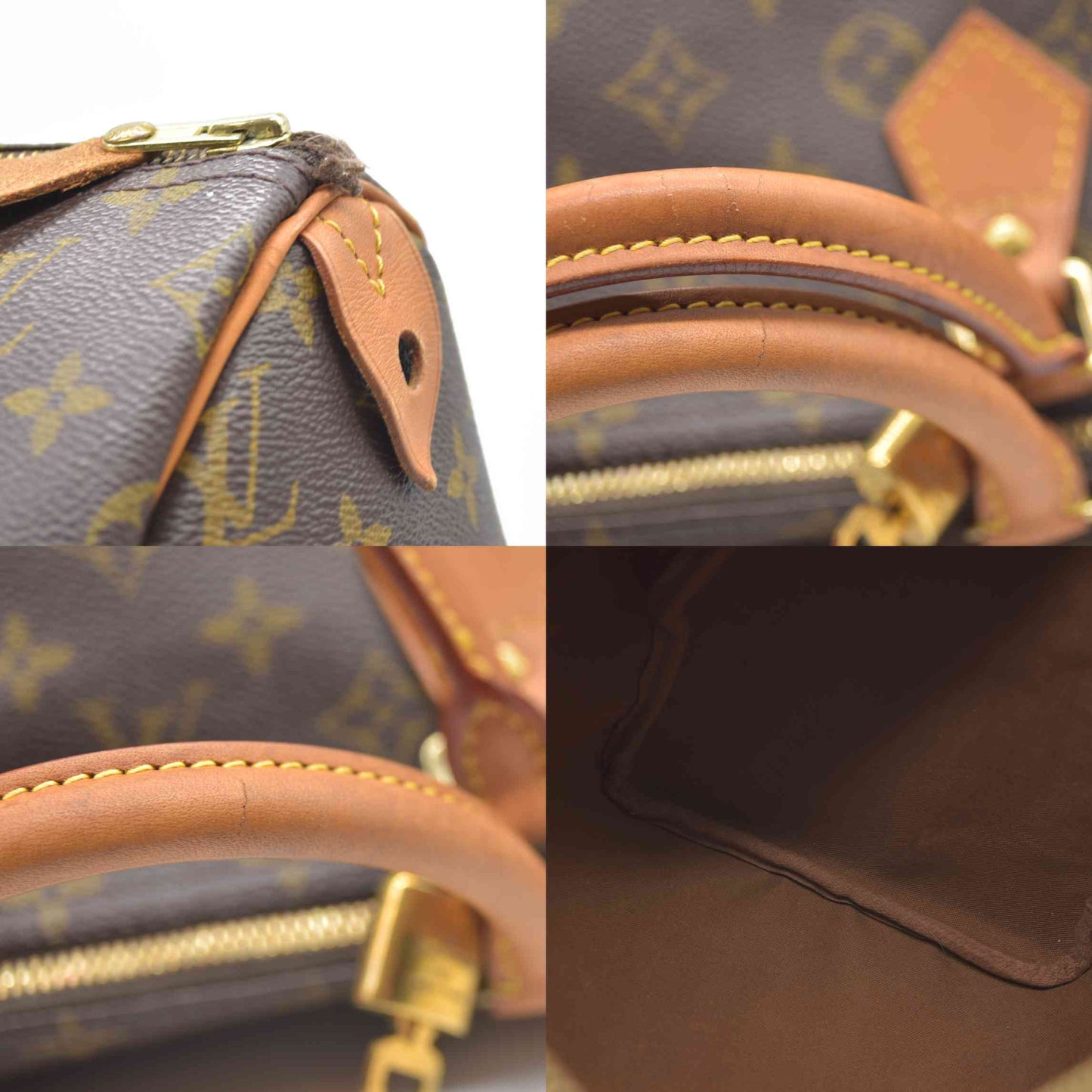 $1660 Louis Vuitton LV Hand Bag Speedy 35 Brown Monogram CONSIGNMENT AUCTION MB0011