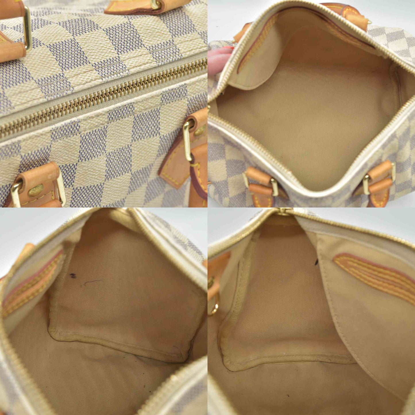 Louis Vuitton  Damier Azur Speedy 25 $1550 CONSIGNMENT 2013 SD1113