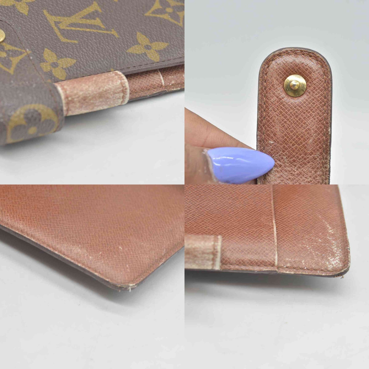 $755 1996 LOUIS VUITTON Monogram Medium Ring Agenda Cover SP0976