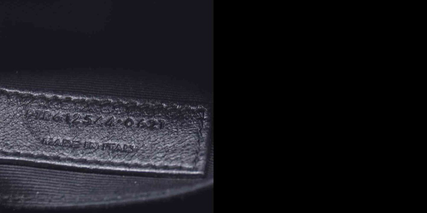 $1950 Saint Laurent Suede Matelasse Monogram Lou Camera Bag Black