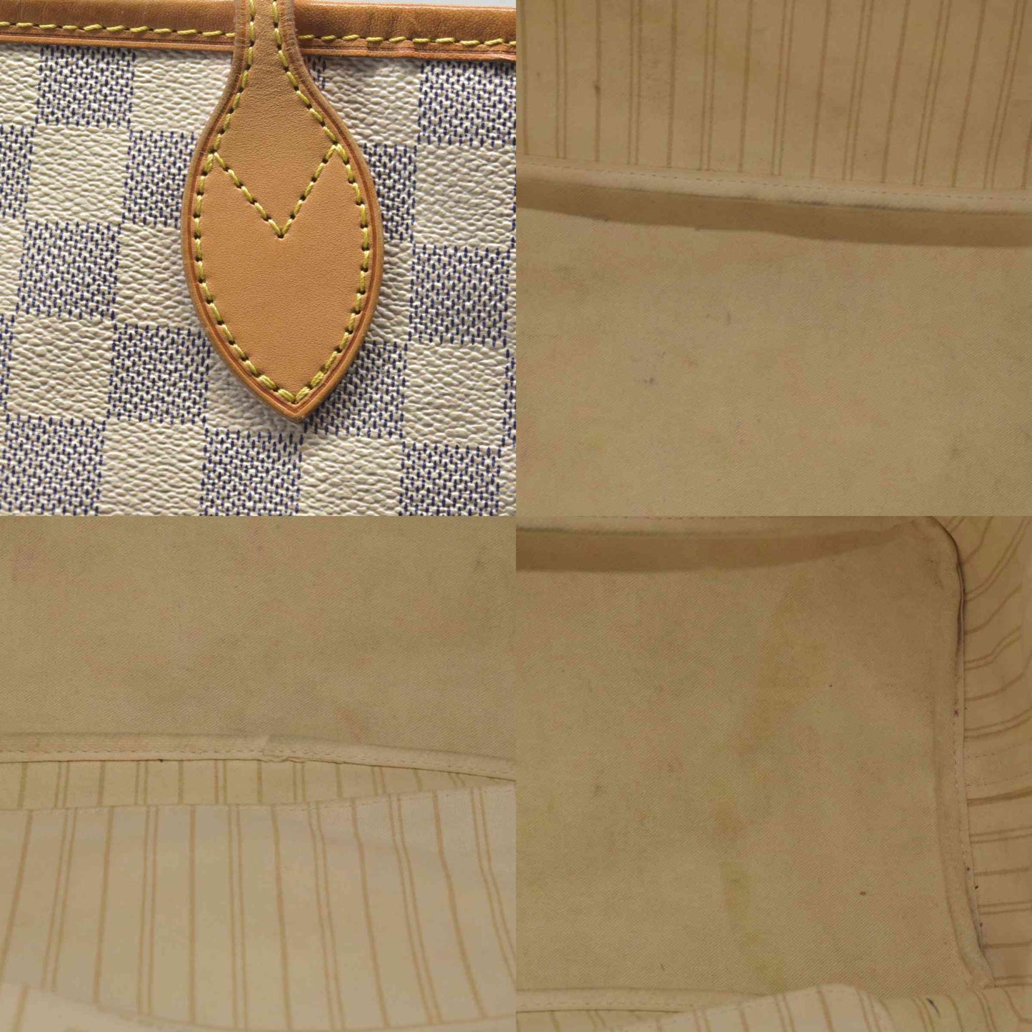 $2240 LOUIS VUITTON Damier Azur Neverfull GM FL2114