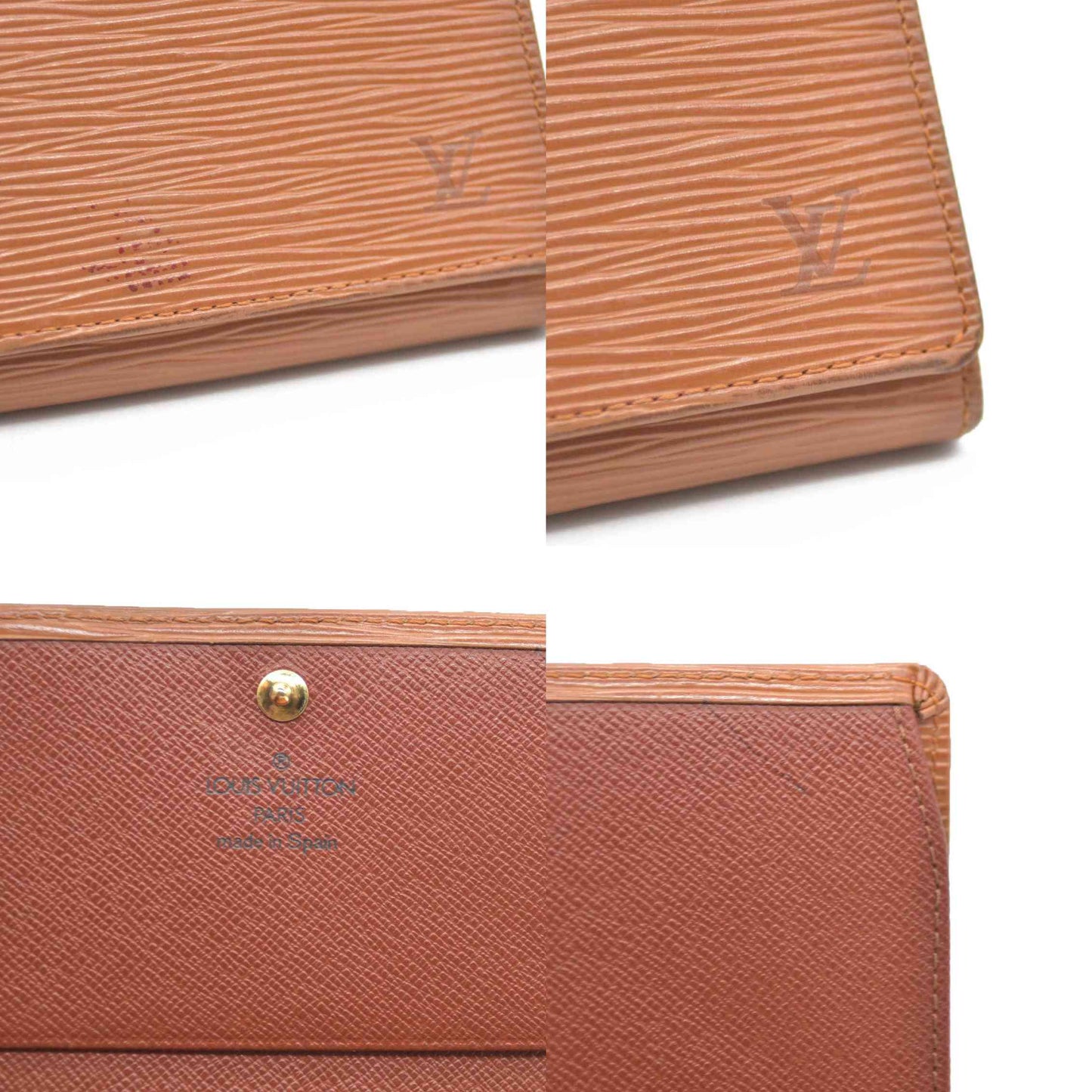 Louis Vuitton Epi Porte Monnaie Billets Tresor Leather Bifold Wallet CA0938