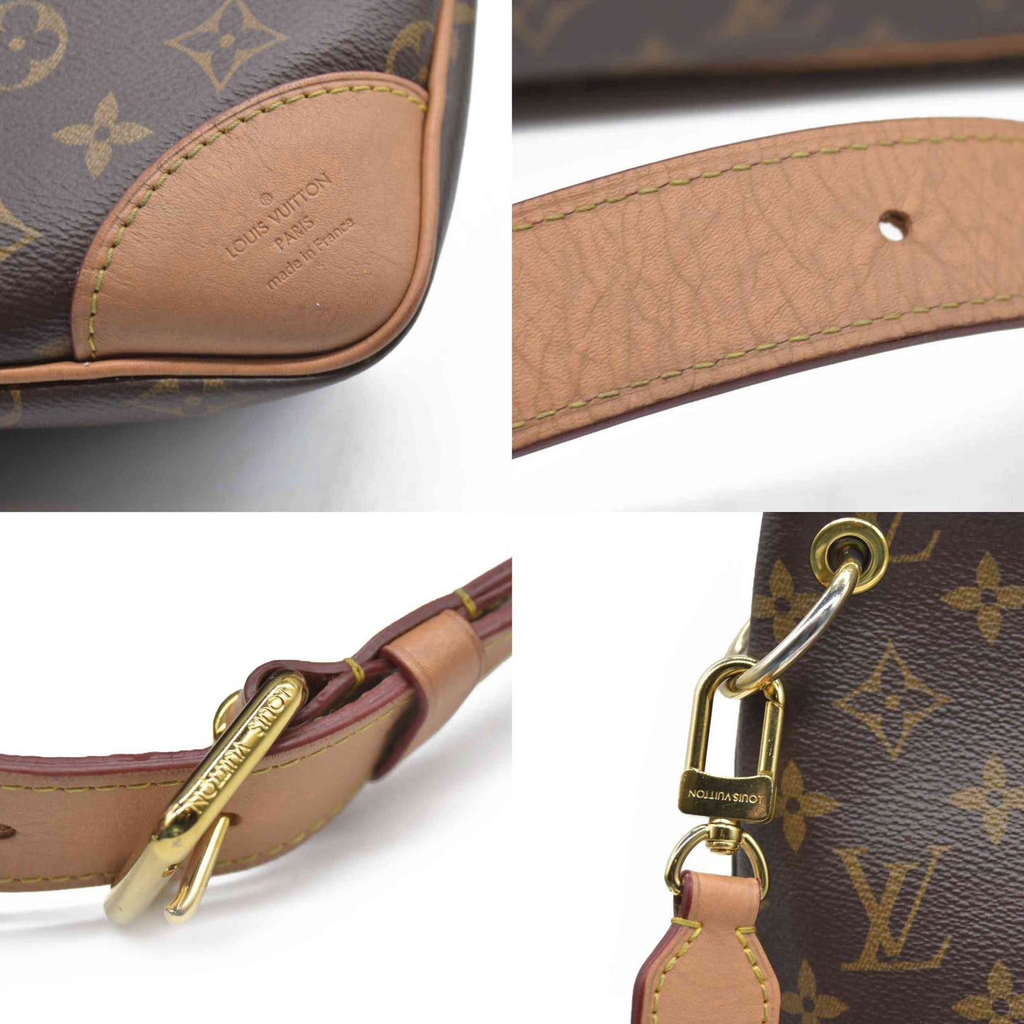 $2230  Louis Vuitton  Monogram Odeon MM Natural