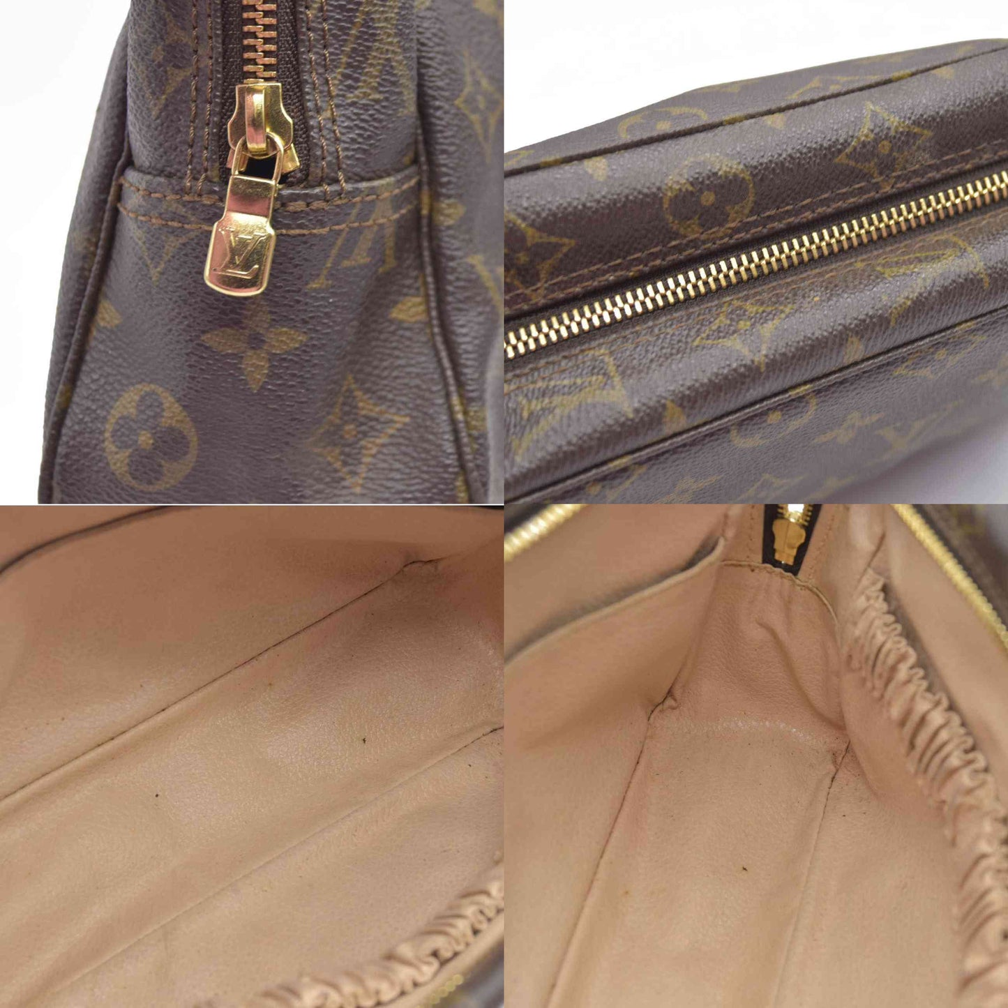 $675 Louis Vuitton Monogram Trousse Toilette 28 Clutch Pouch Bag 831