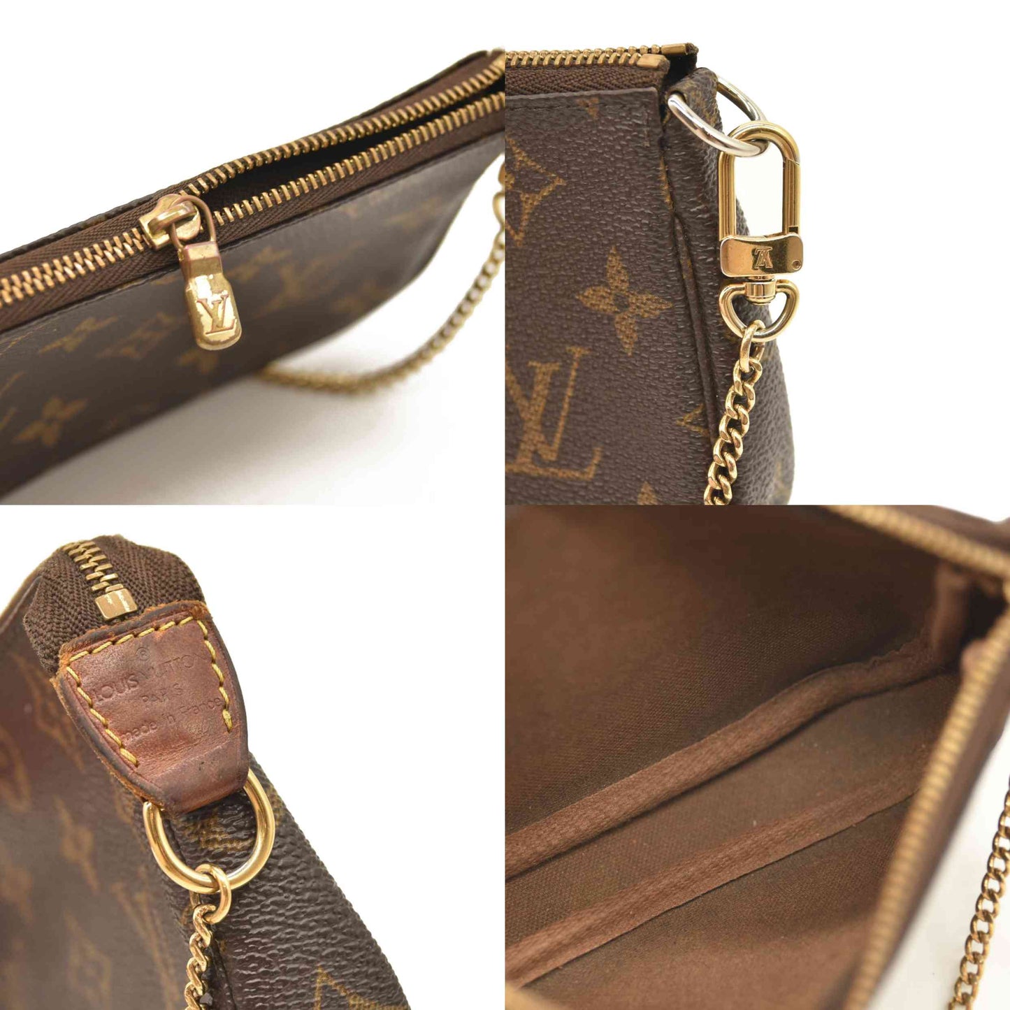 USED Louis Vuitton Monogram Mini Pochette Accessories FL0055