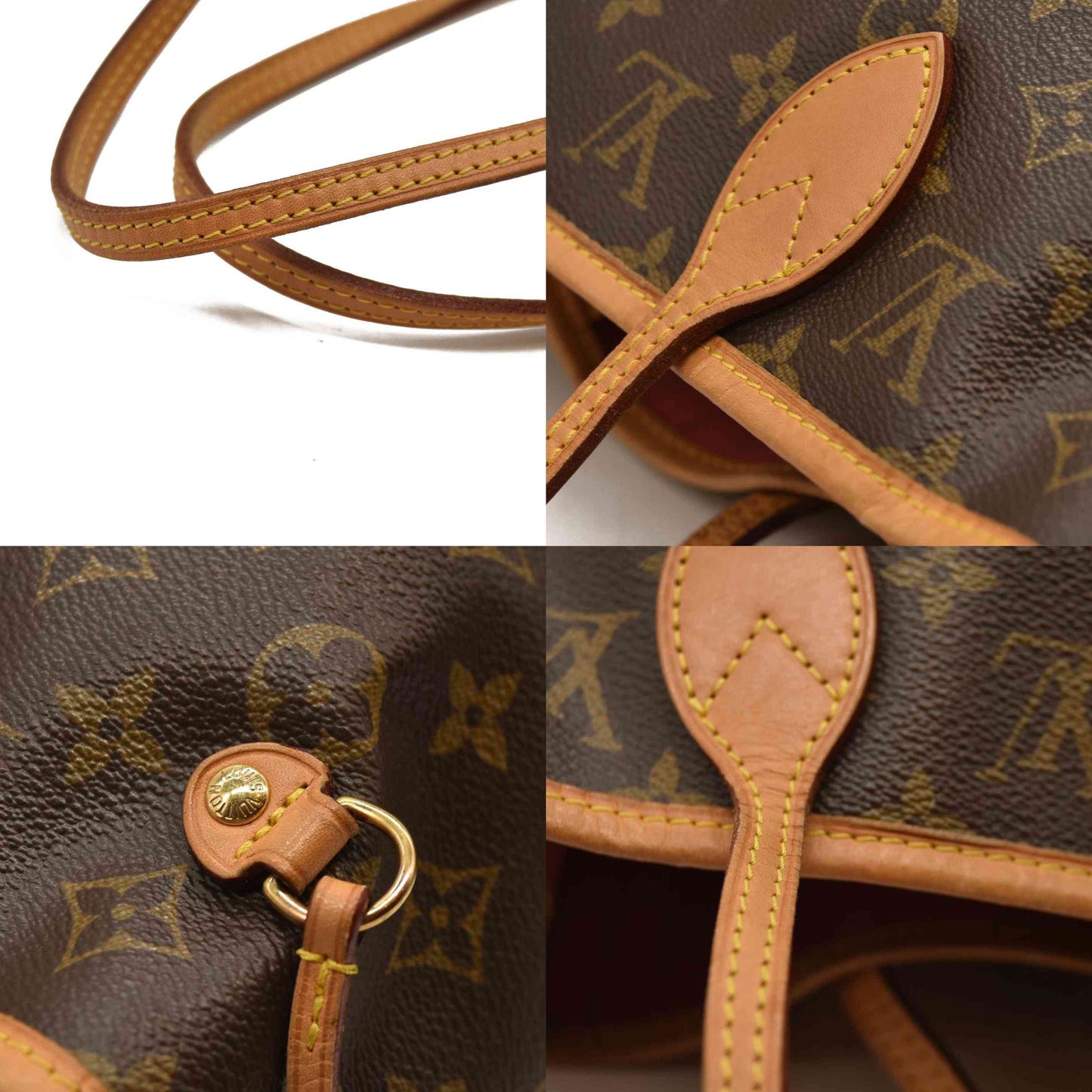 LOUIS VUITTON Monogram V Neverfull MM Hot Pink