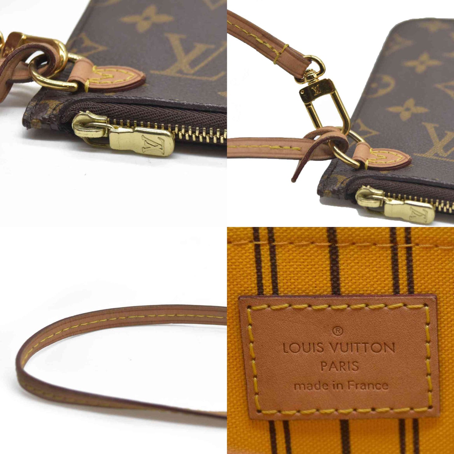 AUCTION $600 Louis Vuitton  Monogram Neo Neverfull GM MM Mimosa Pochette MS5113
