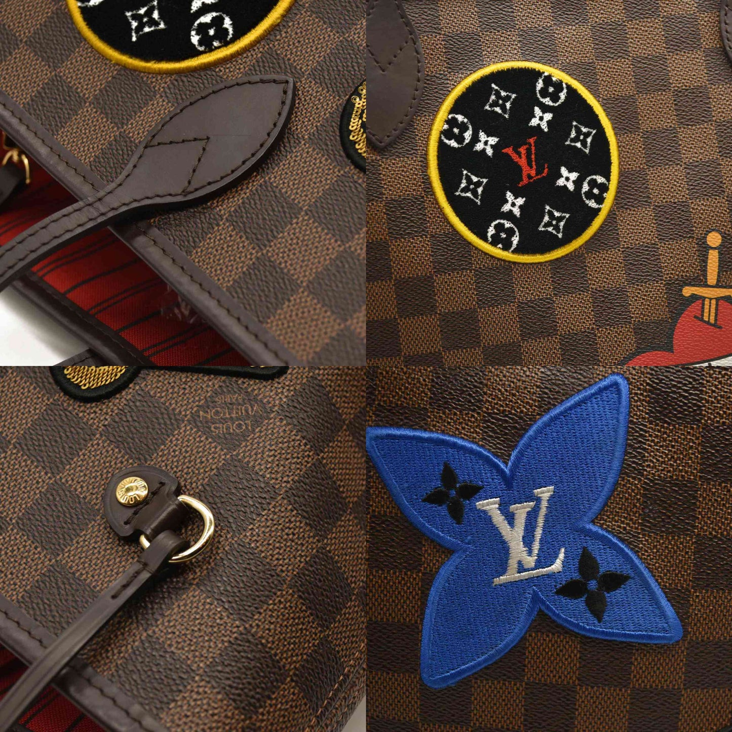 LOUIS VUITTON  Damier Ebene Travel Stickers Neo Neverfull MM  AR3148