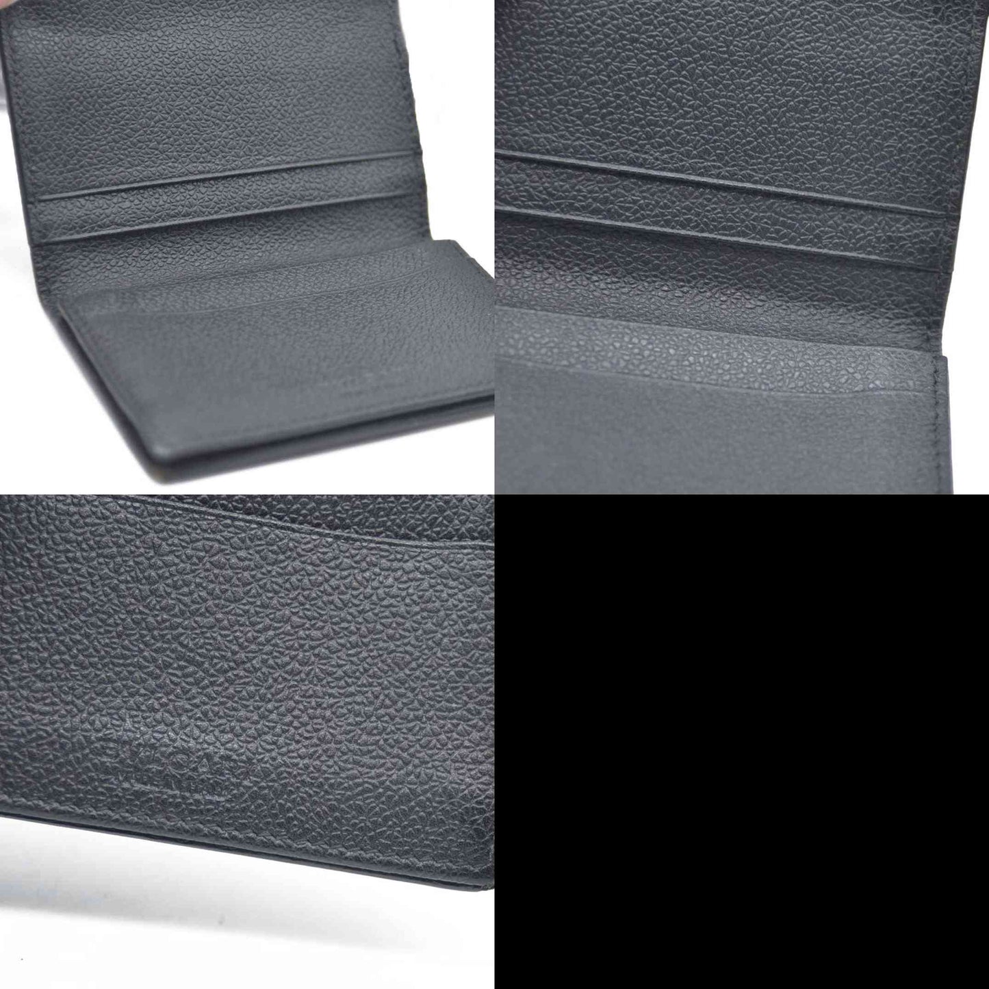 AUCTION $545 BVLGARI Millerige Leather Card Case Black